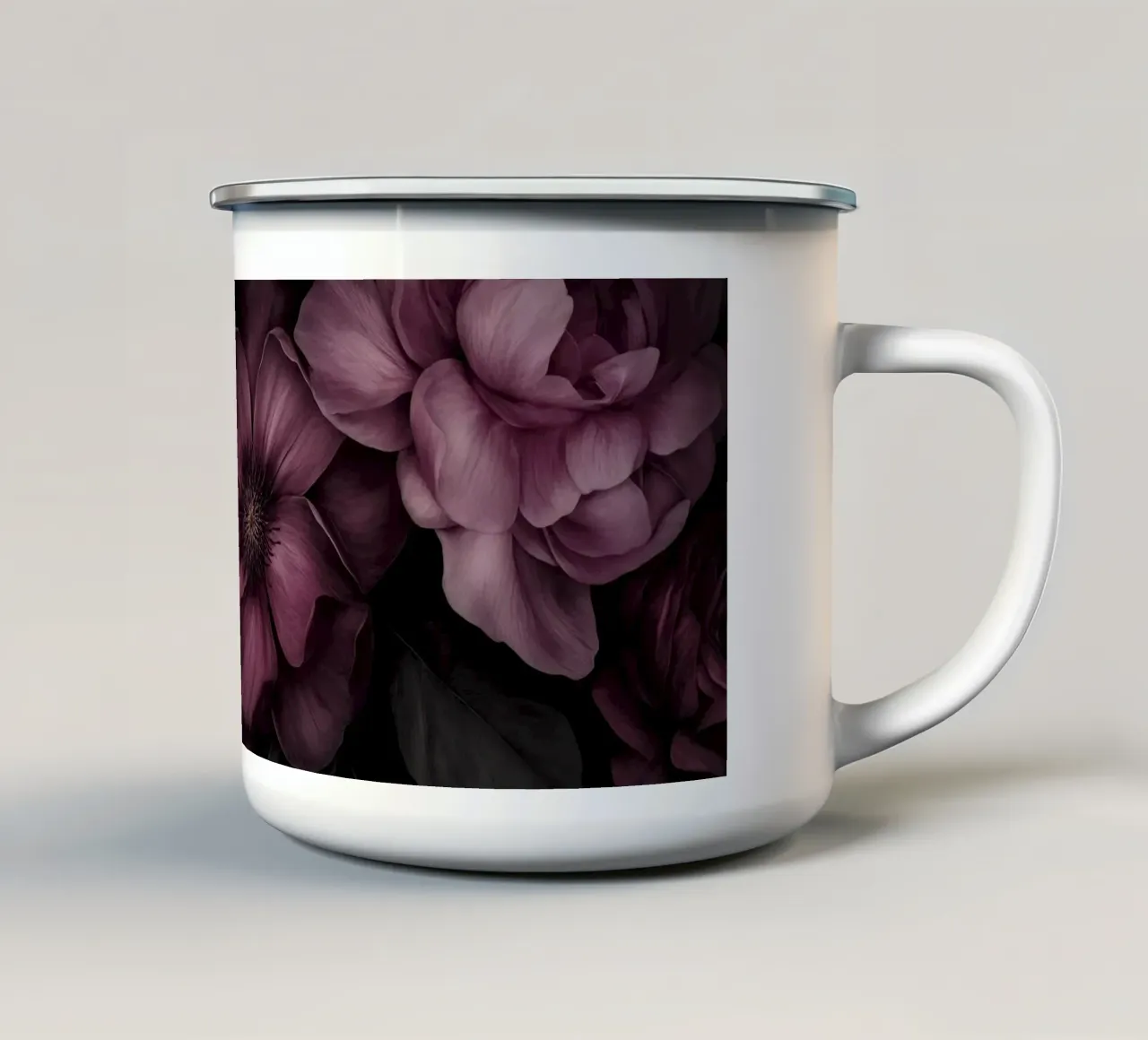 Grandezza del giardino gotico opulento tazza in smalto da Andrea Haase Floral Passion