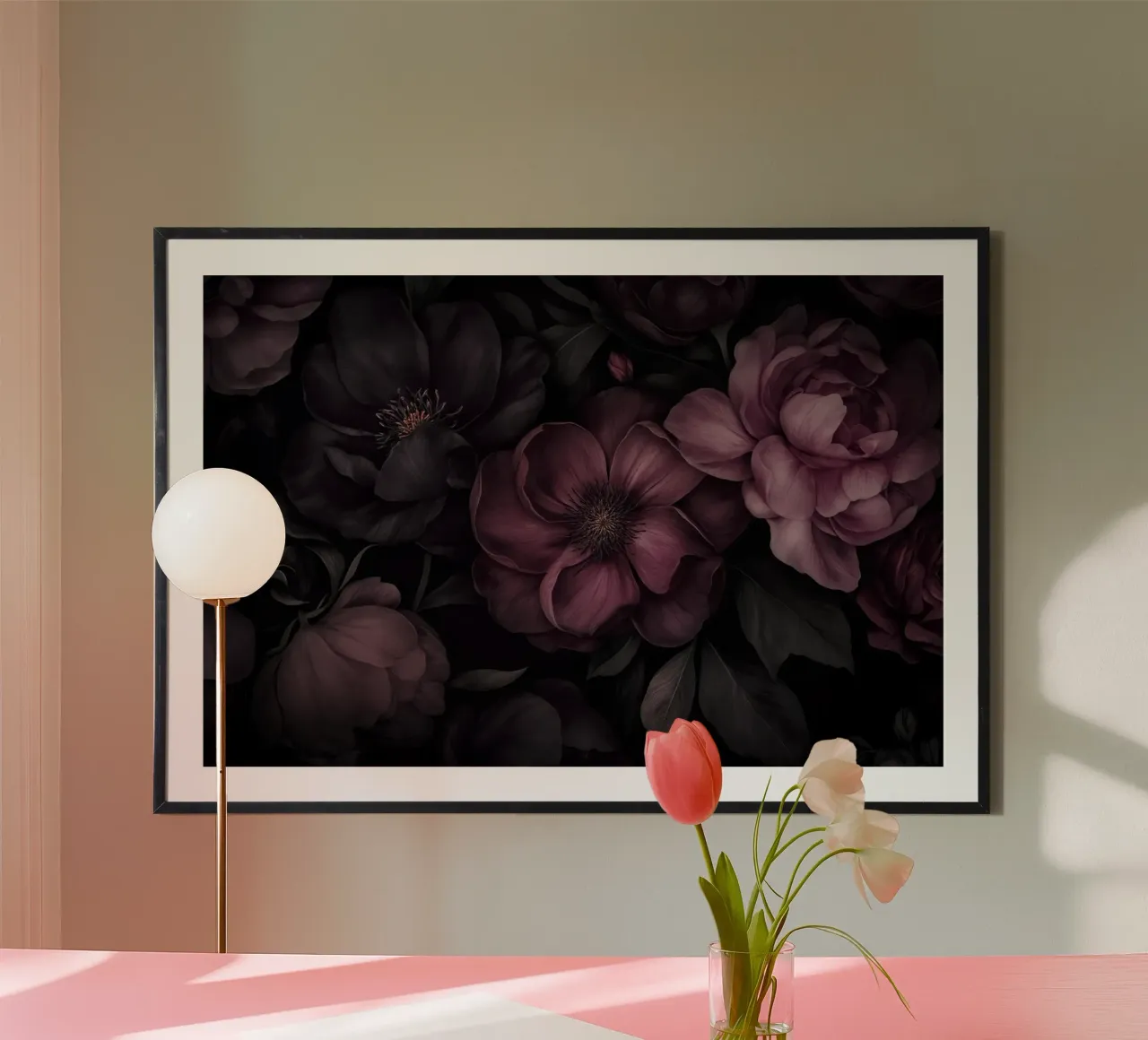 Grandezza del giardino gotico opulento poster con telaio in plastica da Andrea Haase Floral Passion