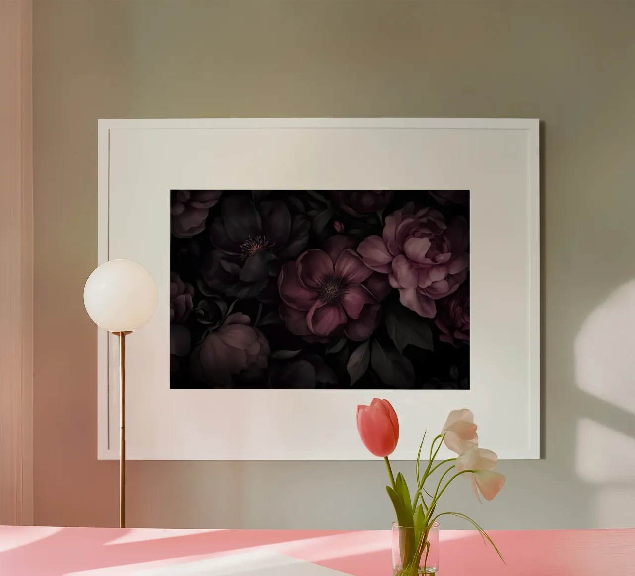 Grandezza del giardino gotico opulento poster con telaio in plastica da Andrea Haase Floral Passion