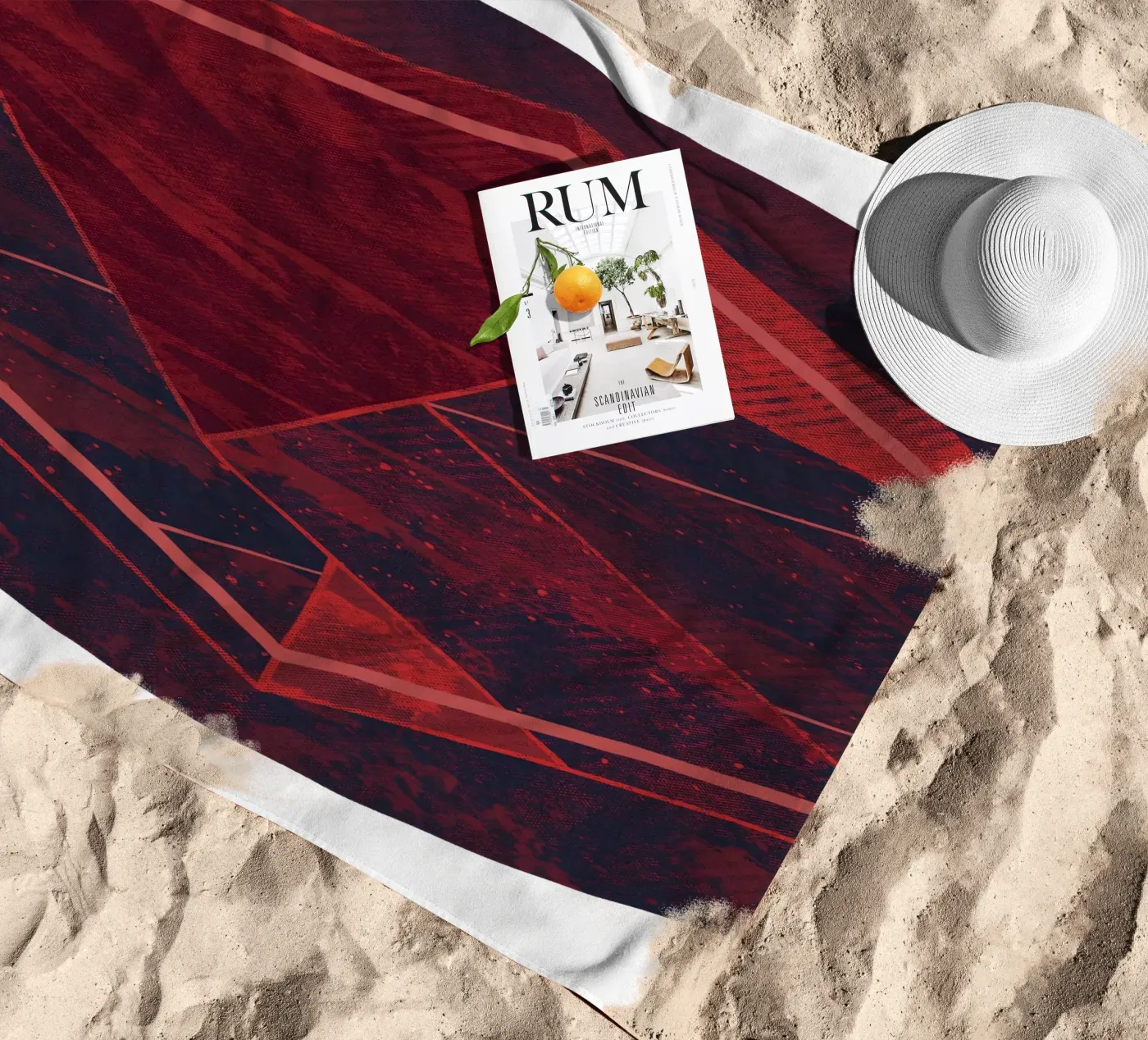Thinking beach towel by againstbound