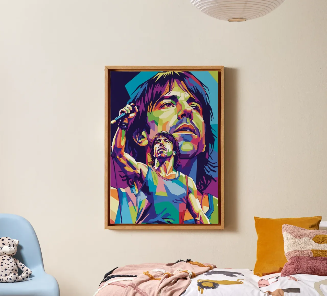 Anthony Kiedis - cantante dei Red Hot Chilli Pepper tela con Cornice a cassetta da Hantamrata