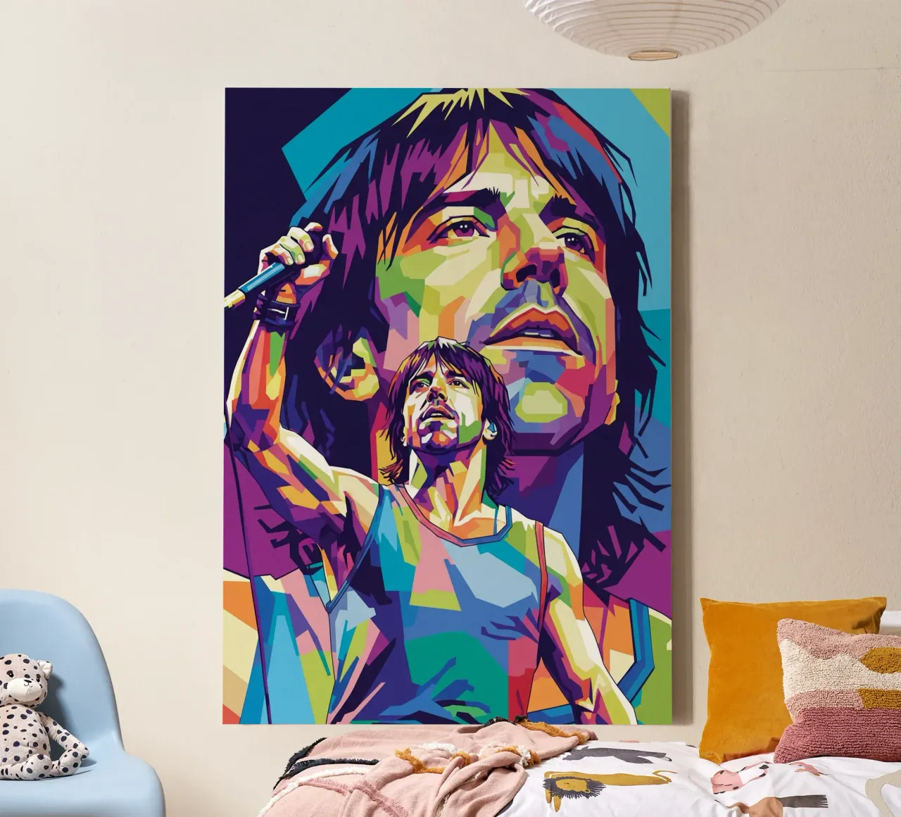 Anthony Kiedis - cantante dei Red Hot Chilli Pepper tela con Cornice a cassetta da Hantamrata