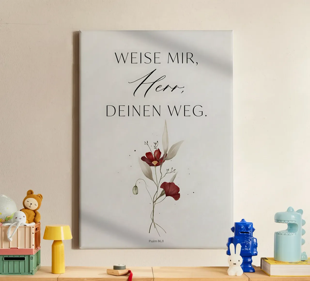 Psalm 86:11 Scripture - Wall Art Poster canvas with Floater frame by Isabel Hill