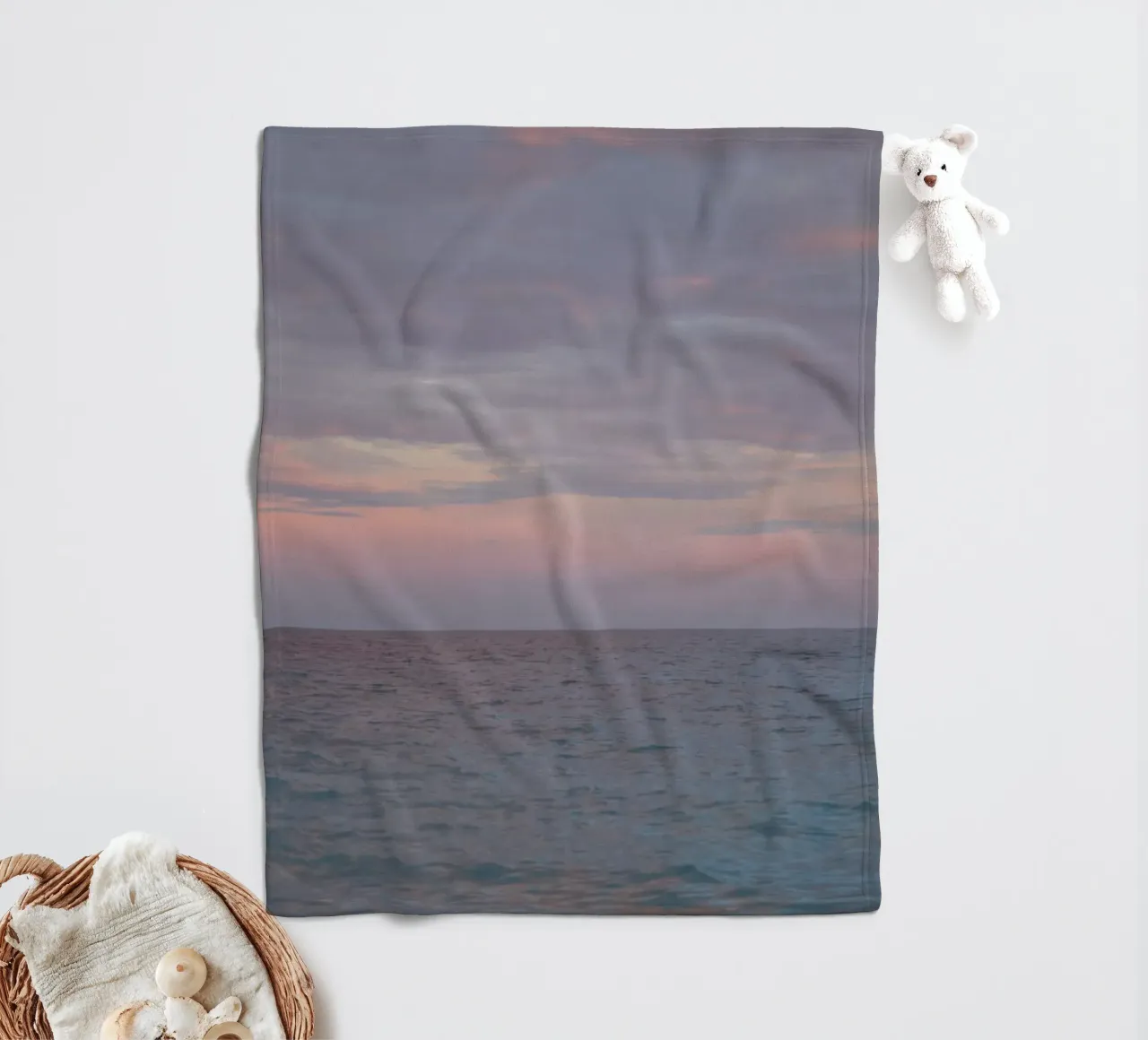 Calm Sea fleece blanket by Hey Vincent