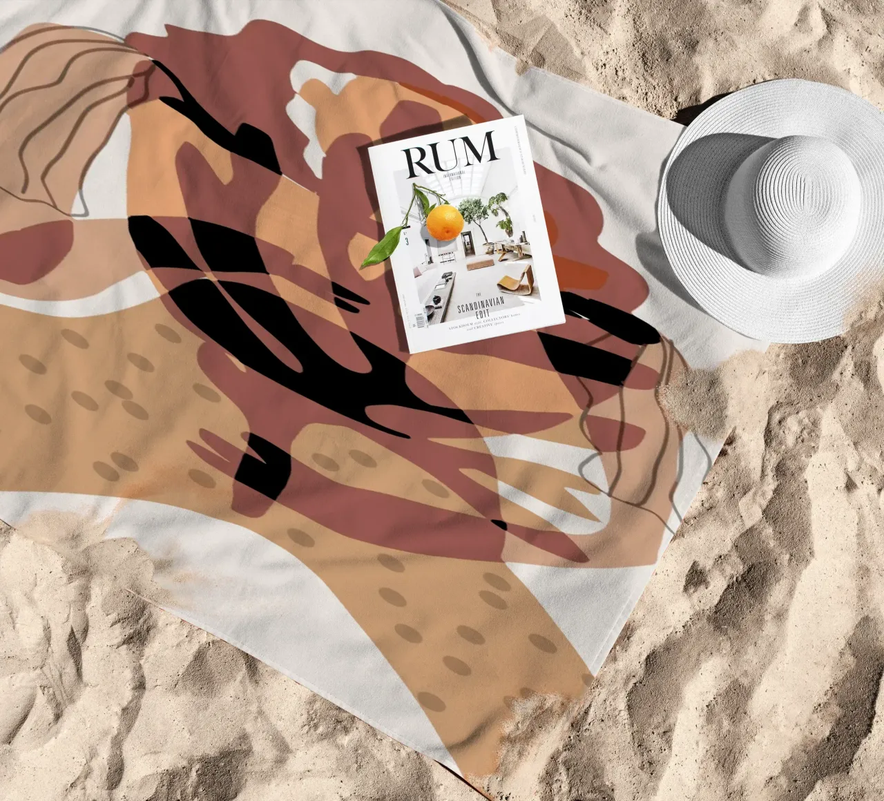 Ragazza e corallo telo mare da Little Dean