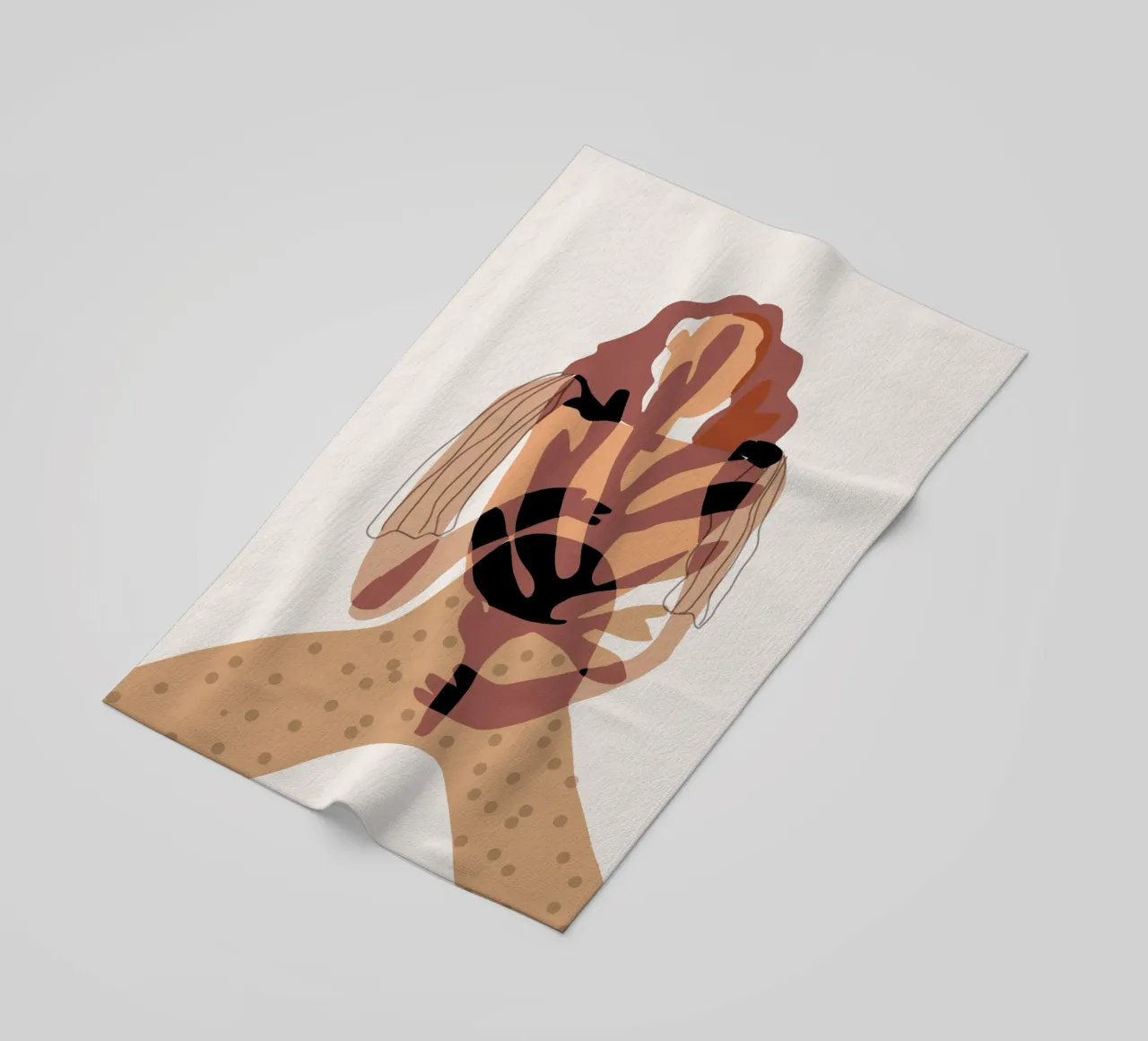 Ragazza e corallo telo mare da Little Dean