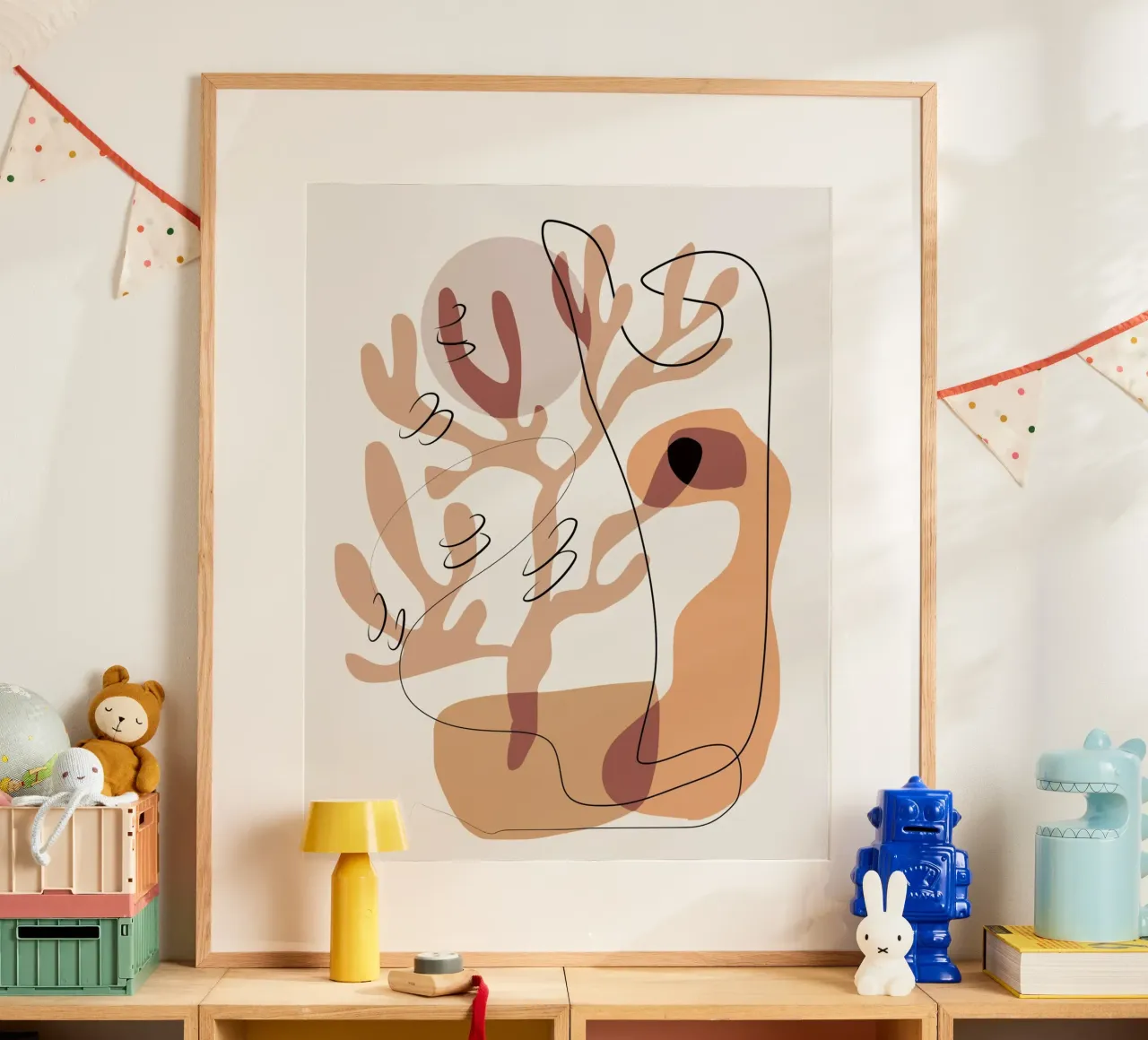 Beige corallo 03 poster da Little Dean