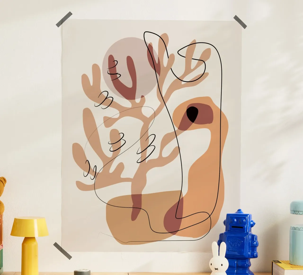 Beige corallo 03 poster da Little Dean