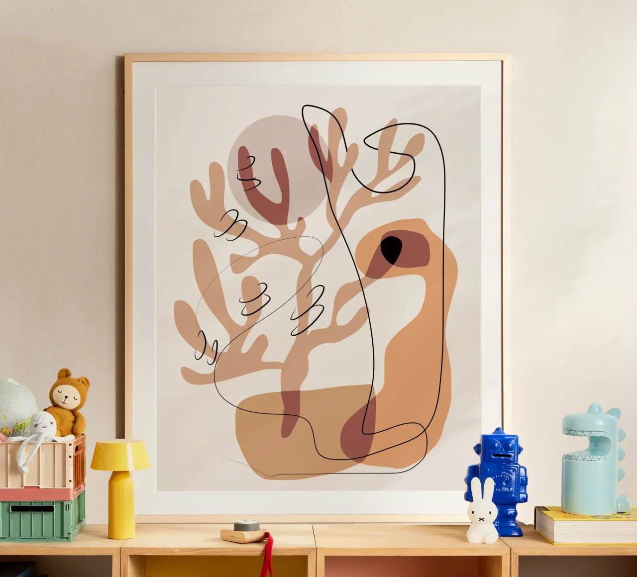 Beige corallo 03 poster da Little Dean