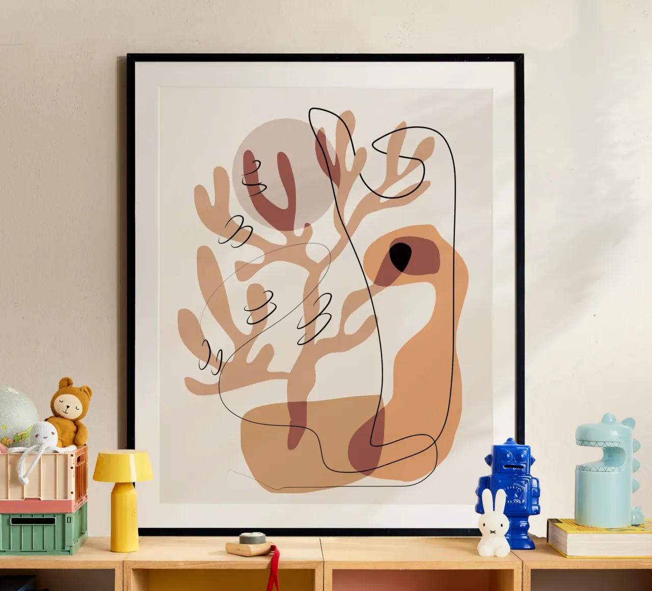 Beige corallo 03 poster da Little Dean