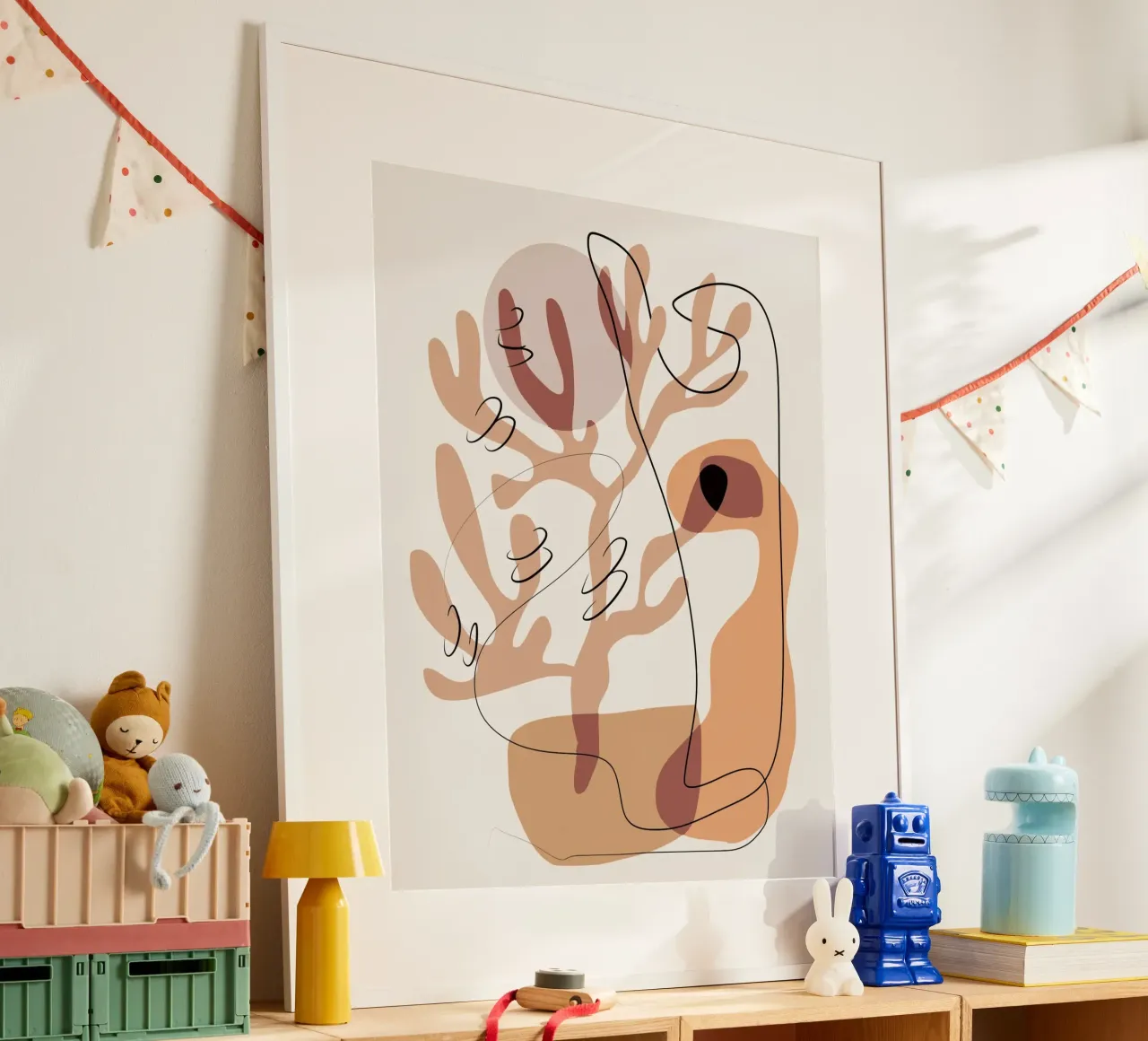 Beige corallo 03 poster da Little Dean
