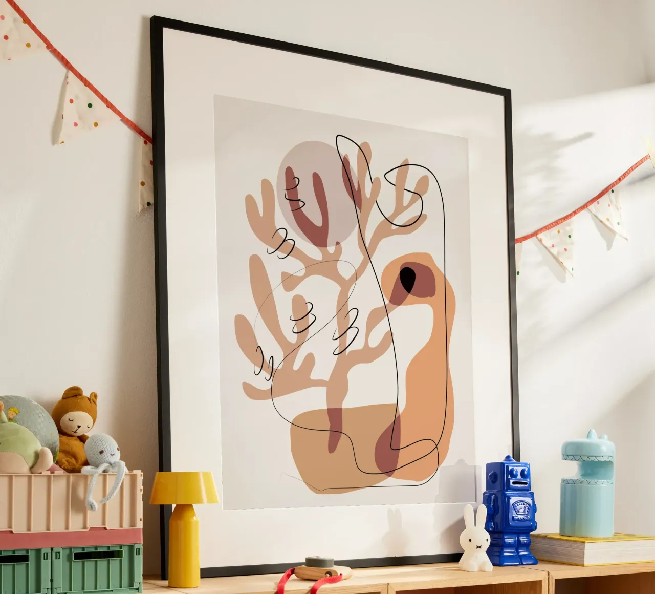 Beige corallo 03 poster da Little Dean