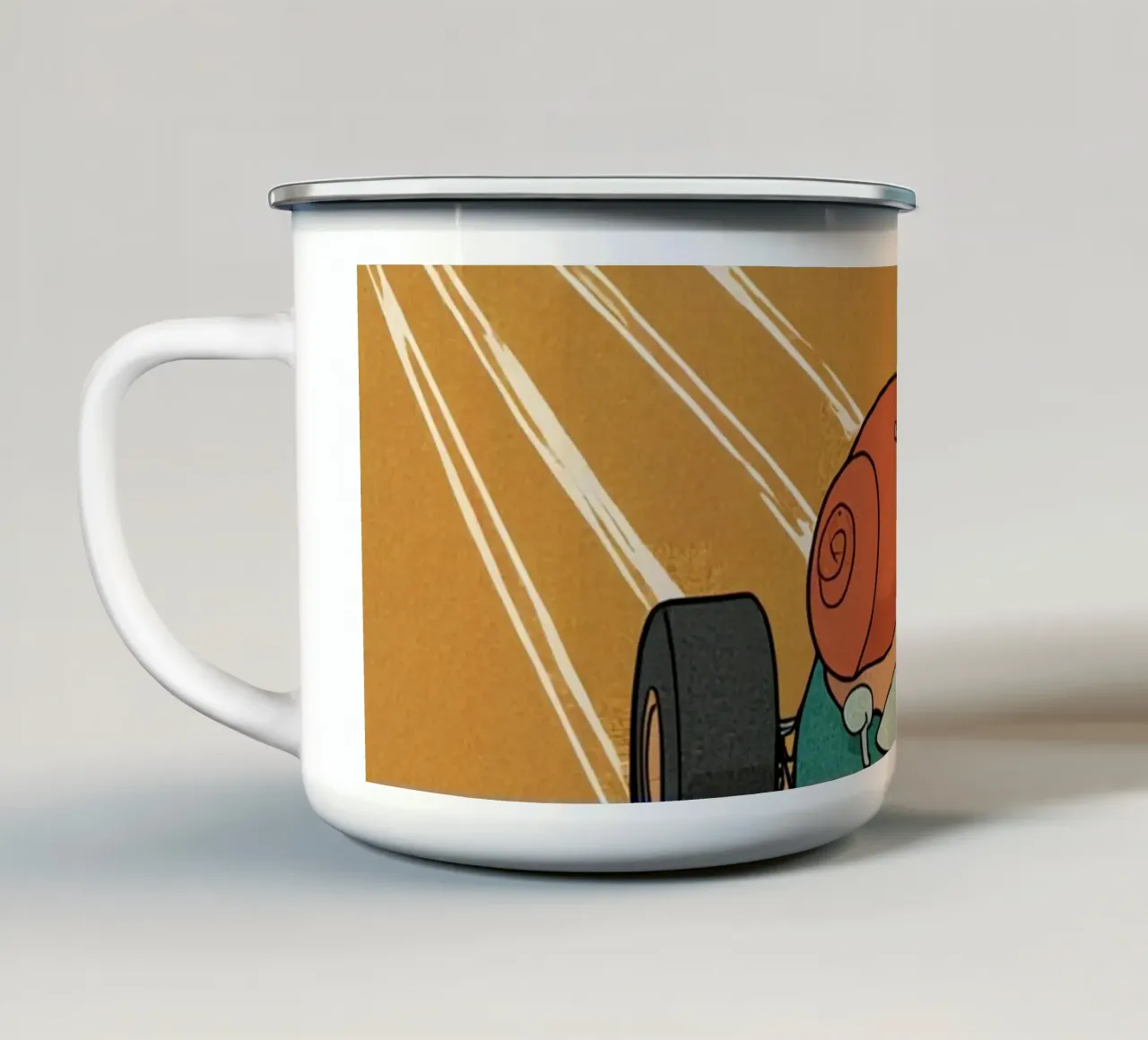 Escar-go! tazza in smalto da DesignDoodle
