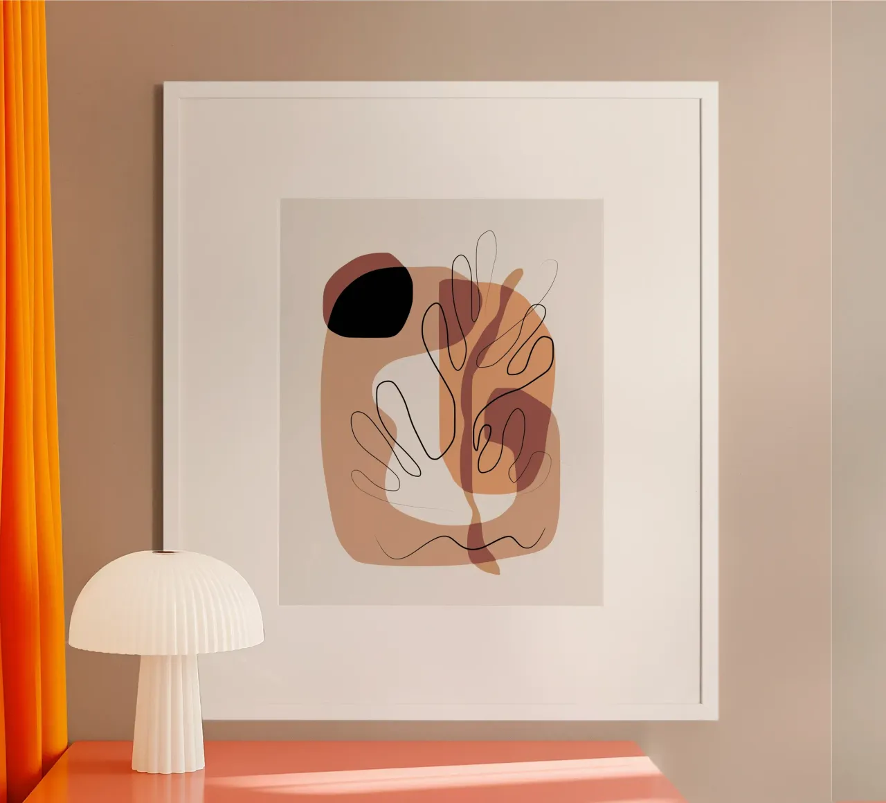 Beige corallo 04 poster da Little Dean