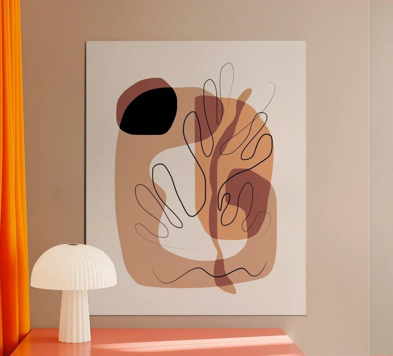 Beige corallo 04 poster da Little Dean