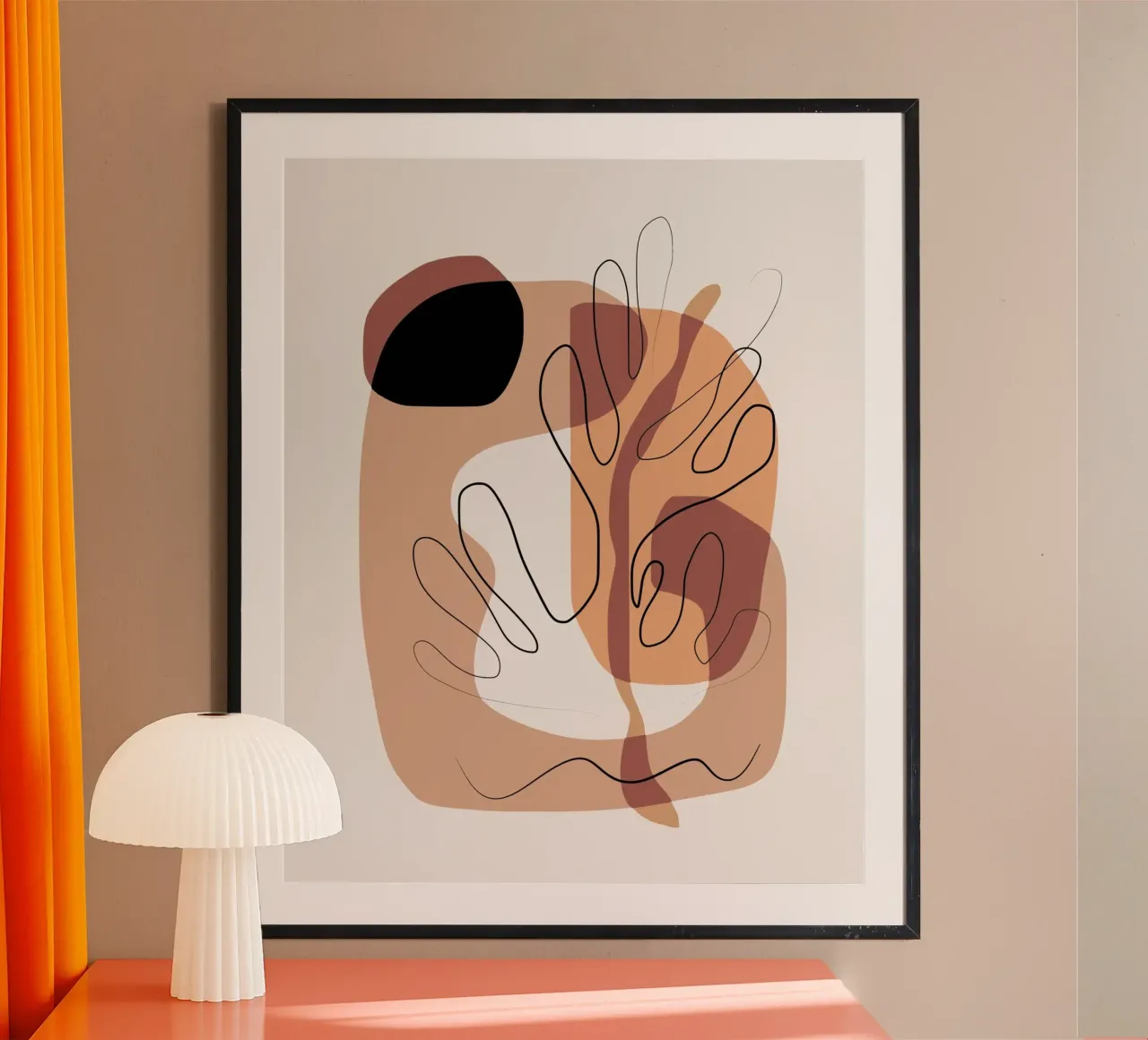 Beige corallo 04 poster da Little Dean