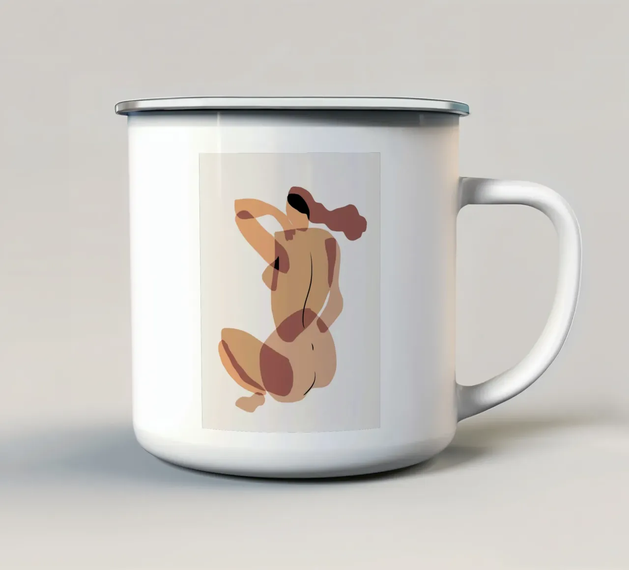 Beige nudo 04 tazza in smalto da Little Dean