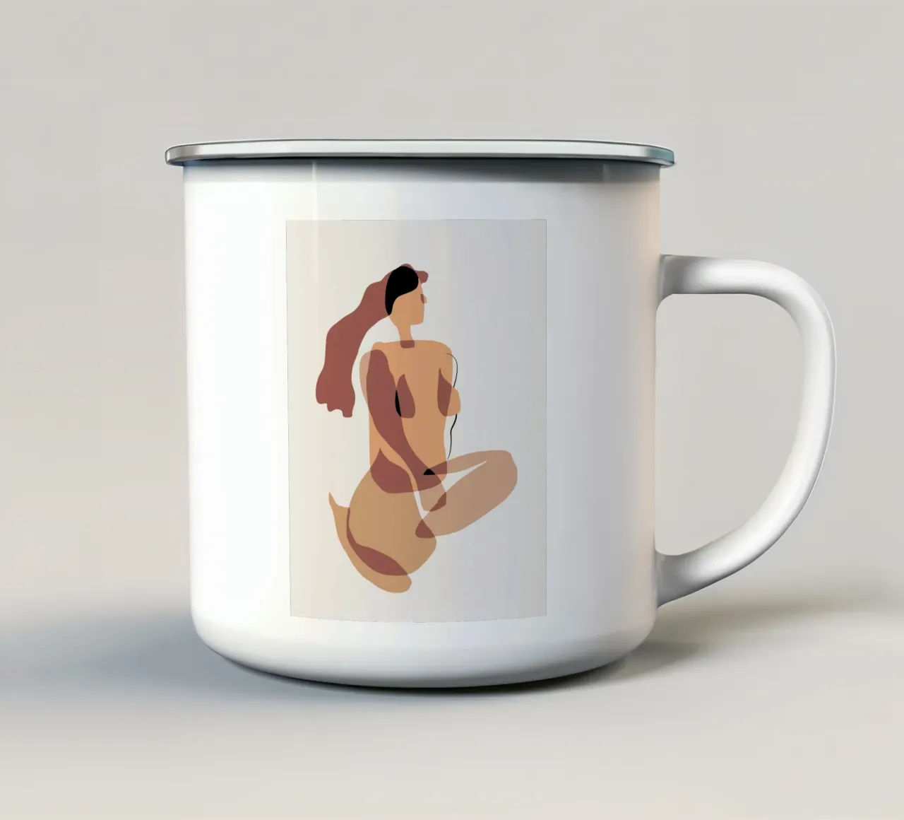 Beige nudo 06 tazza in smalto da Little Dean