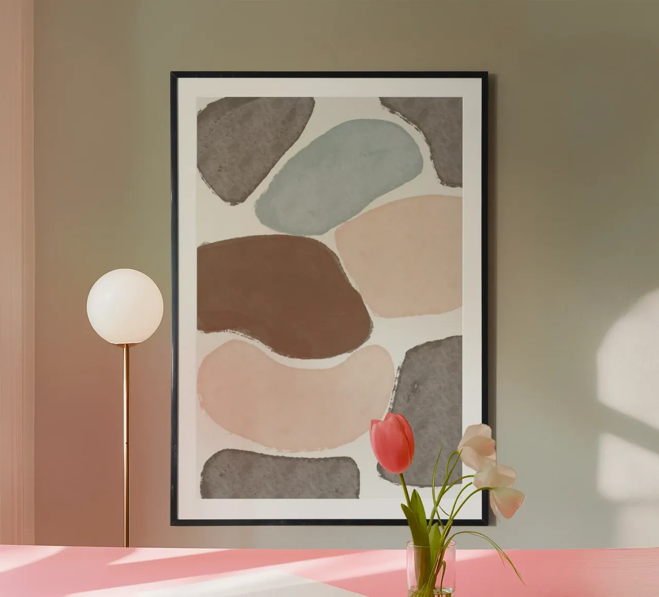 Sedimenti morbidi poster con telaio in plastica da KHouse Studio