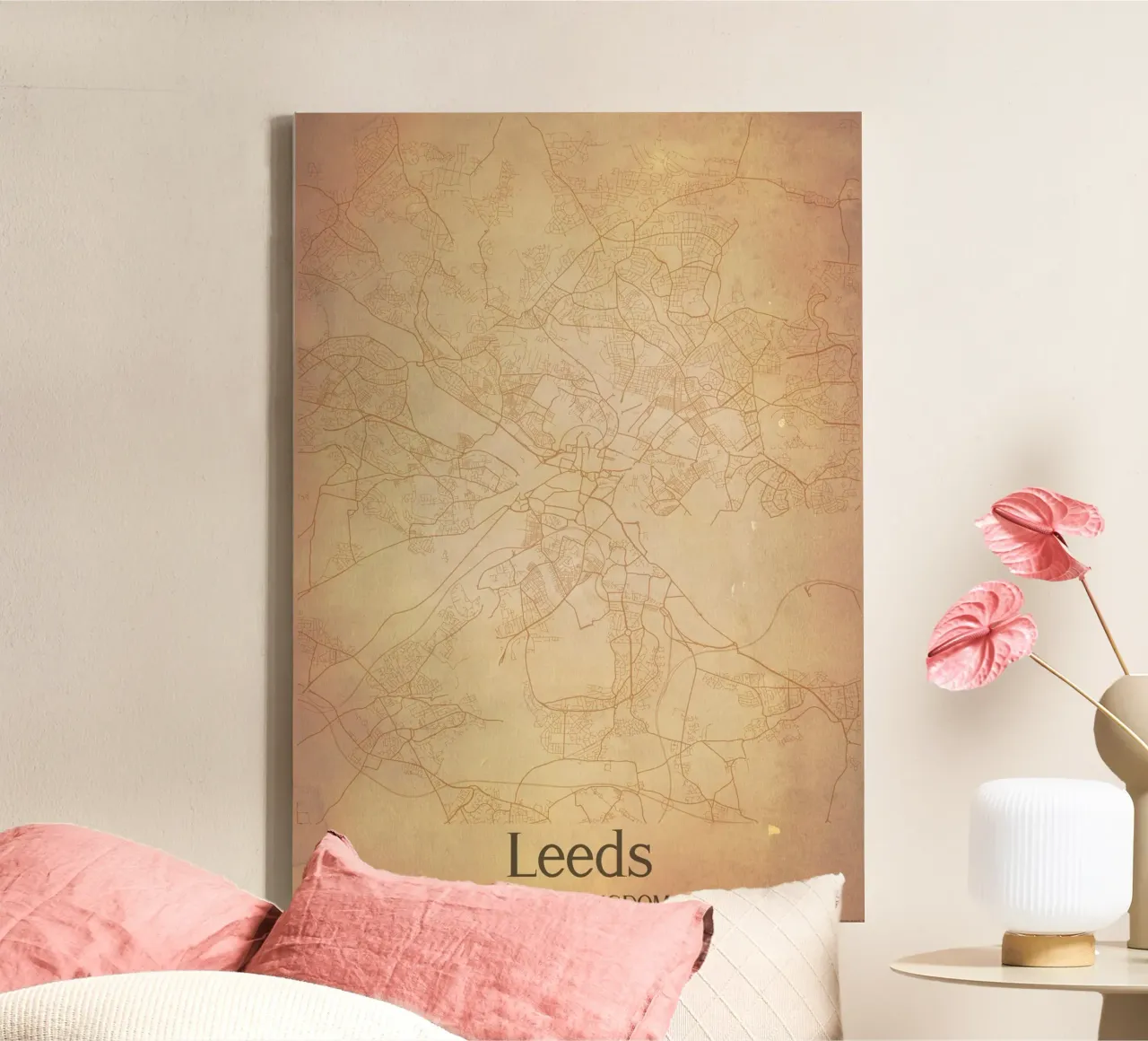 Leeds UNITED KINGDOM tela con Cornice a cassetta da WorldPrint