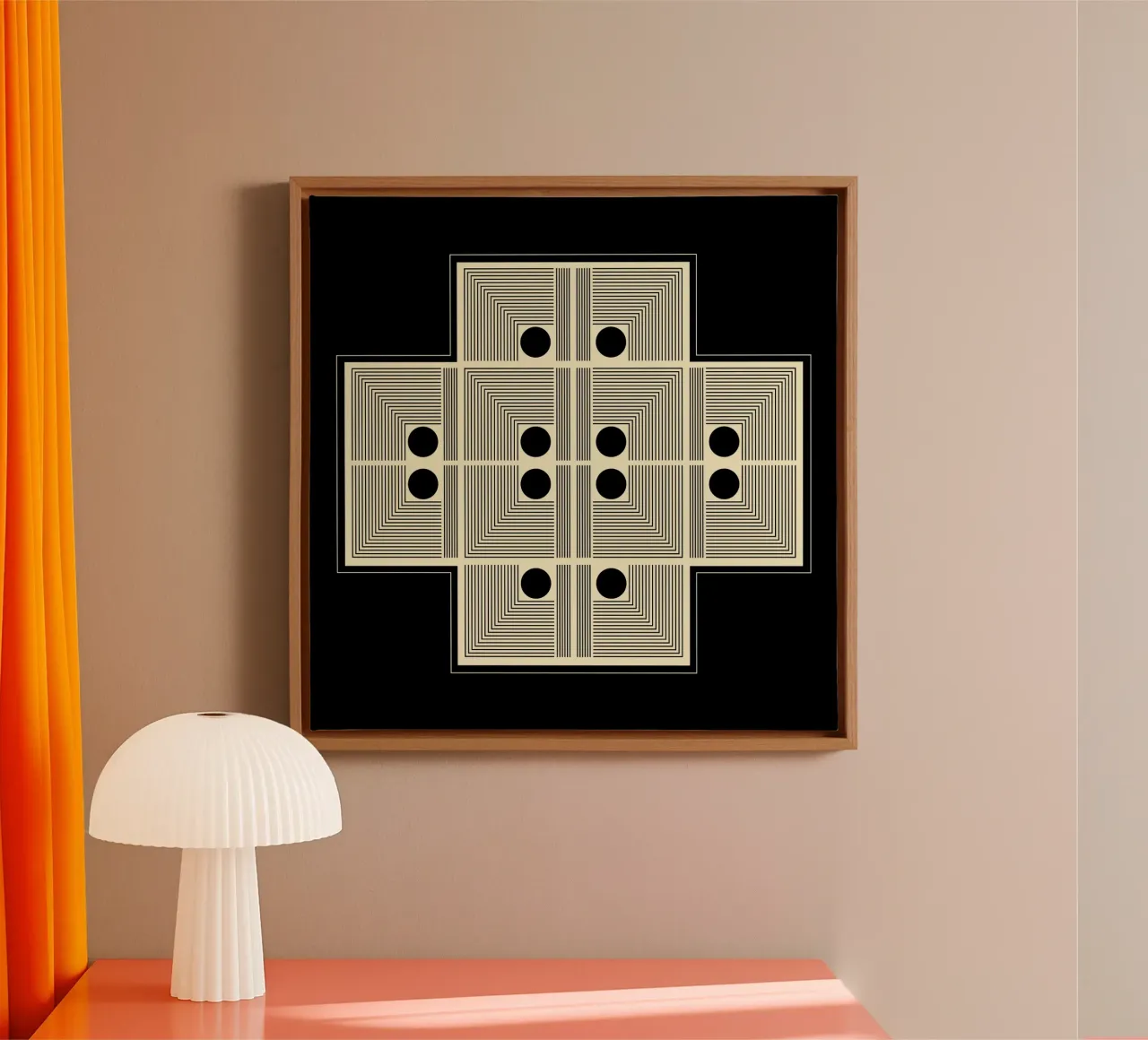 Pattern of Emergence canvas with Floater frame by KHouse Studio