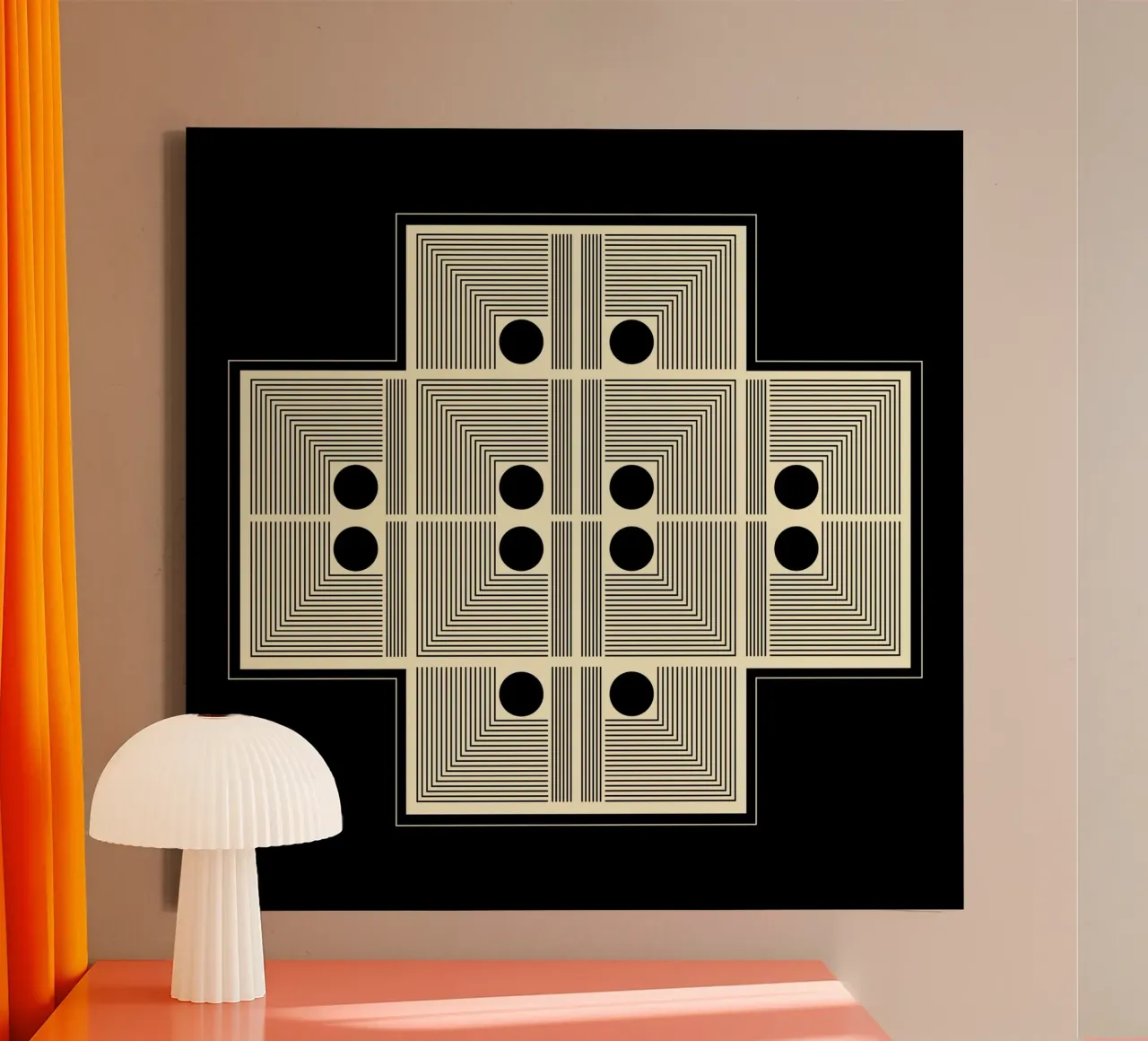 Pattern of Emergence canvas with Floater frame by KHouse Studio