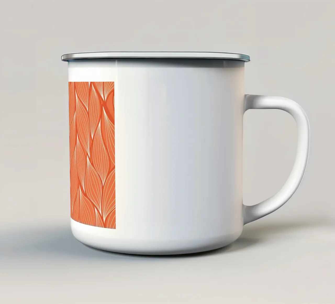 Motivo botanico verde acqua e foglie d'oro tazza in smalto da Artistic-shop