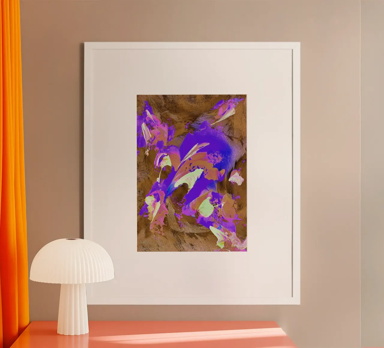 IDEAL GIFT 79 invers. poster con telaio in alluminio da Thierry Vobmann Abstract painting