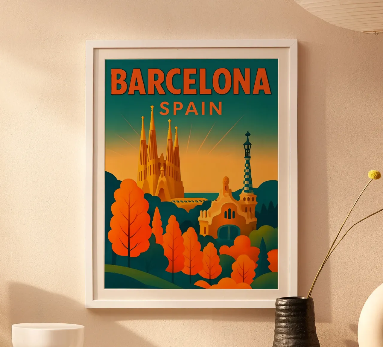 Poster di viaggio Barcellona Spagna poster da 🥝 KIWI STORE