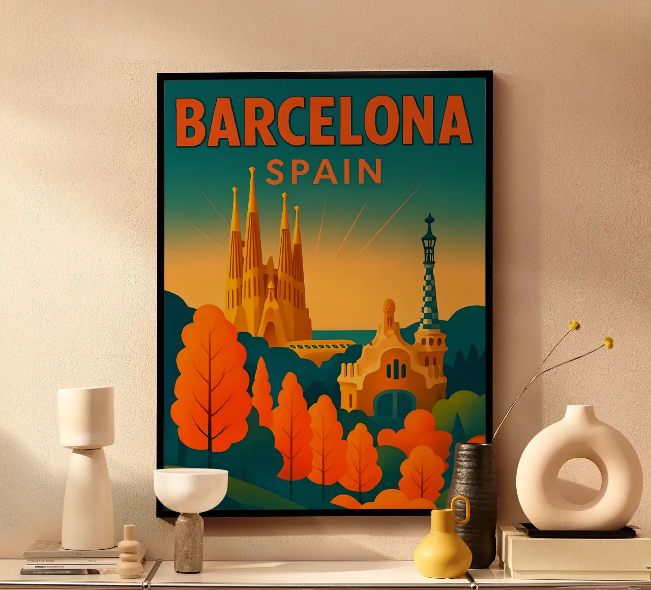 Poster di viaggio Barcellona Spagna poster da 🥝 KIWI STORE