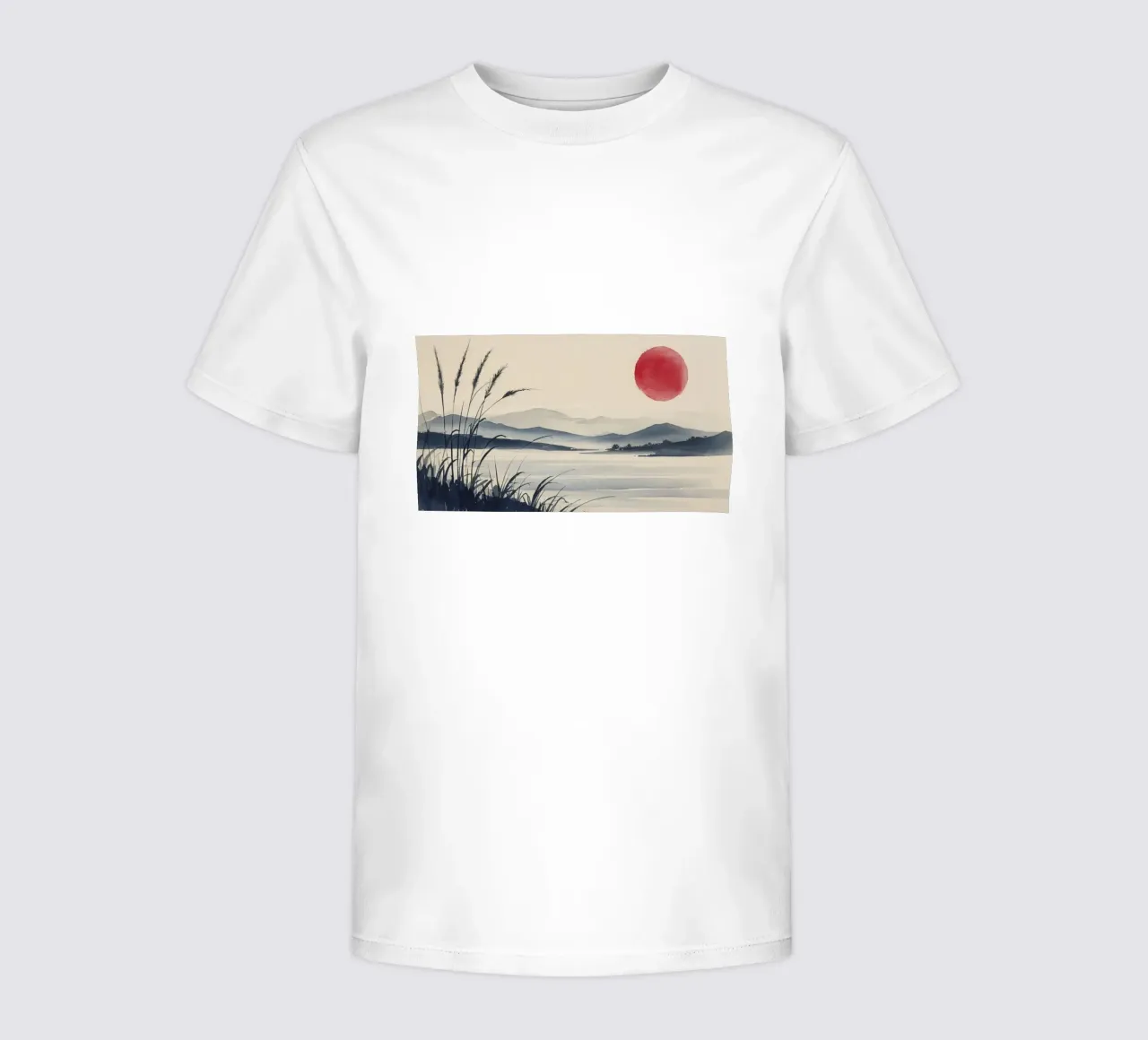 Sereno dipinto a inchiostro giapponese: Una mattina sulle nebbie del mare t-shirt bambini da Artistic-shop