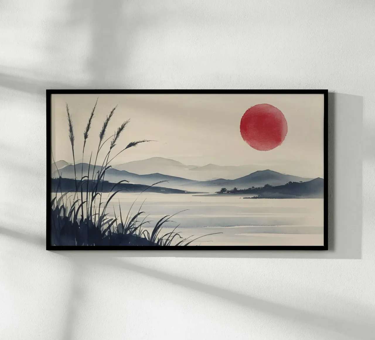 Sereno dipinto a inchiostro giapponese: Una mattina sulle nebbie del mare poster da Artistic-shop