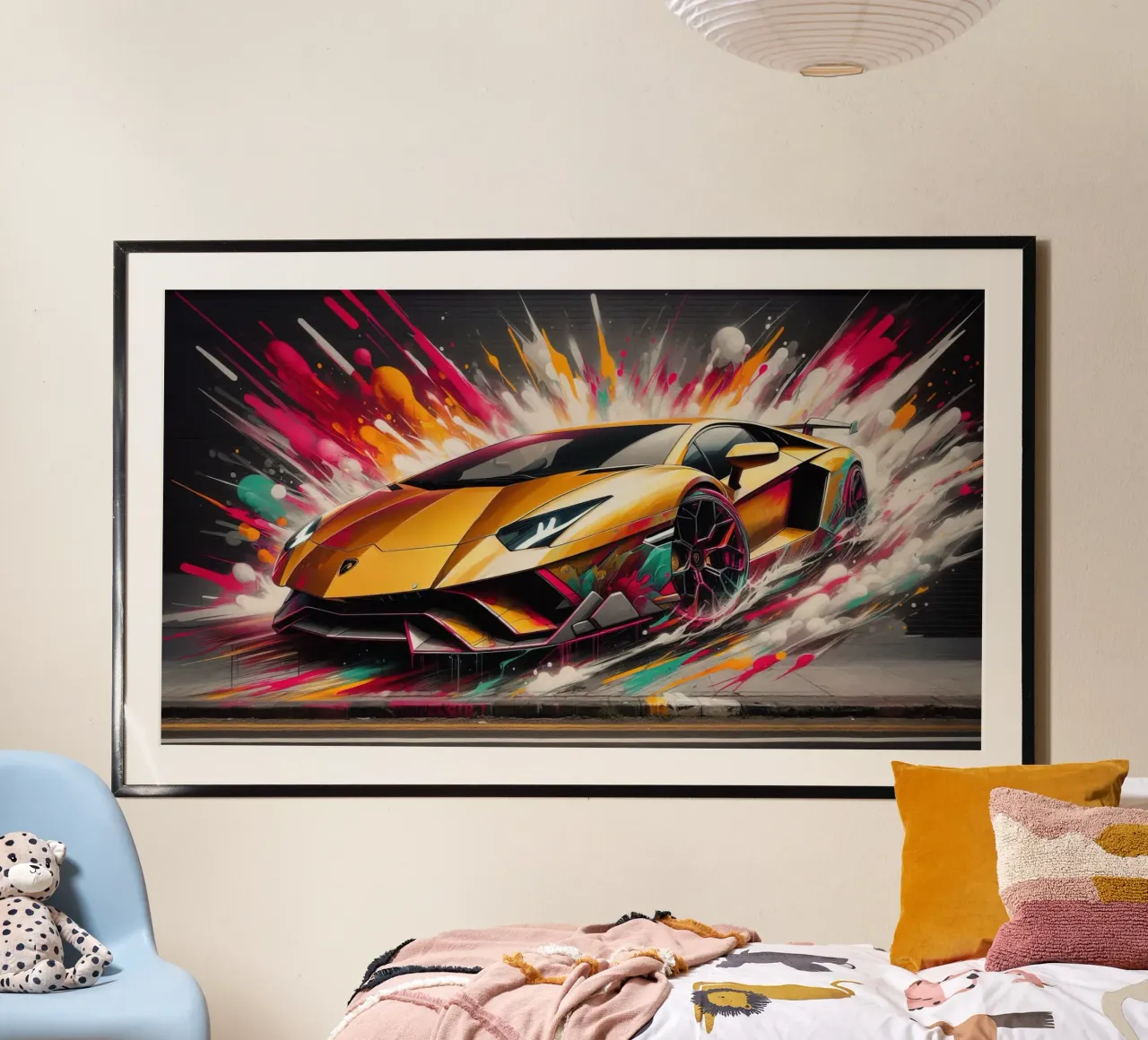 Coche deportivo con graffiti poster de 🥝 KIWI STORE