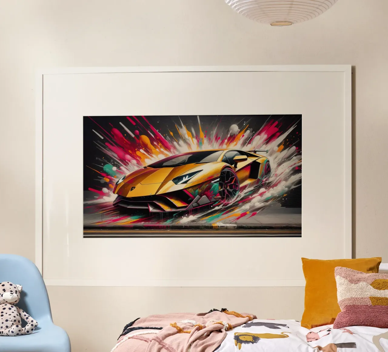 Coche deportivo con graffiti poster de 🥝 KIWI STORE
