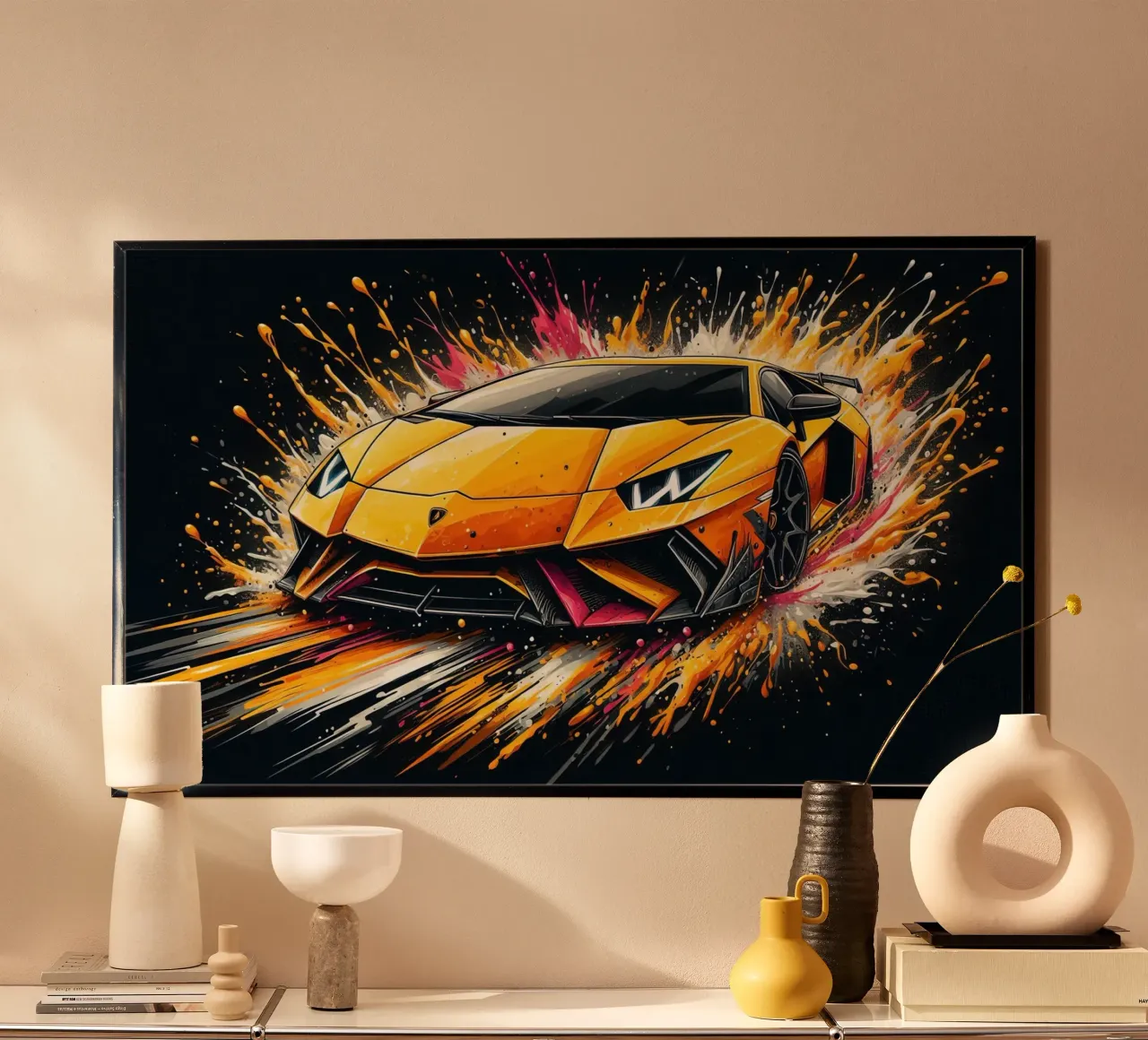 Auto sportiva con acquerelli poster da 🥝 KIWI STORE