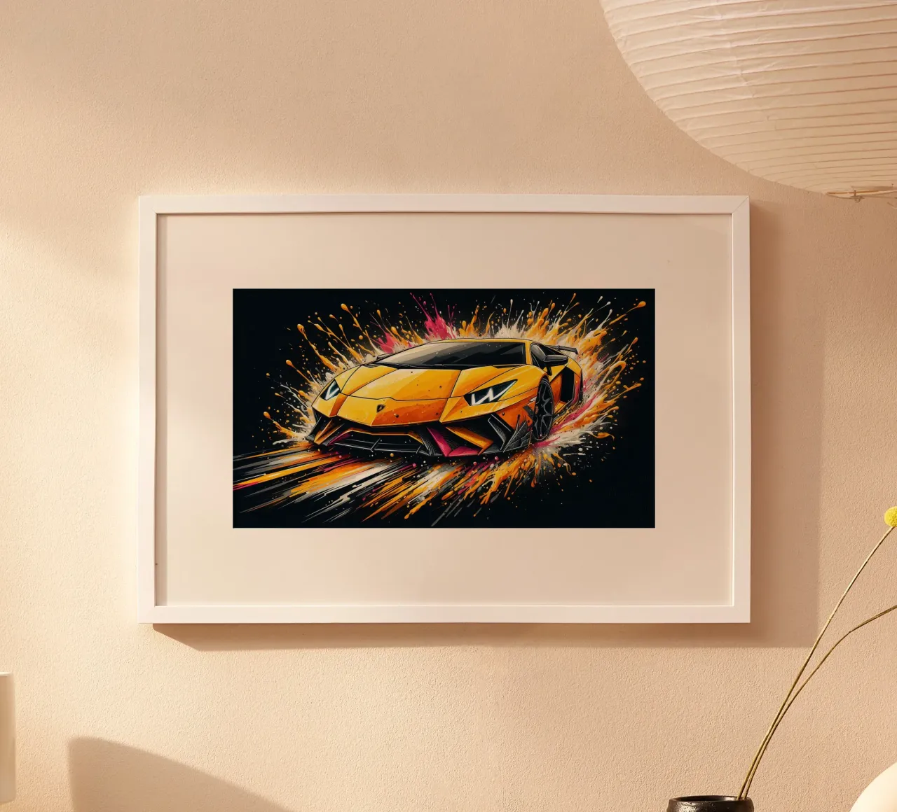 Auto sportiva con acquerelli poster da 🥝 KIWI STORE