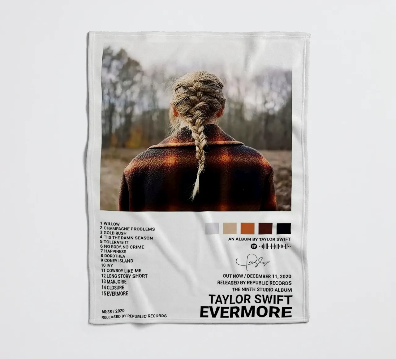 Taylor Swift Evermore coperta in pile da Roronoa7