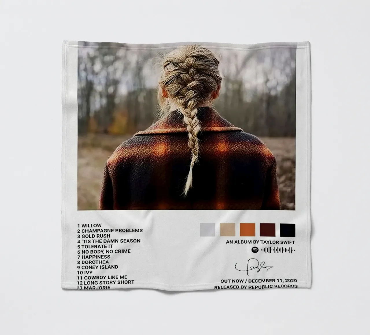 Taylor Swift Evermore coperta in pile da Roronoa7