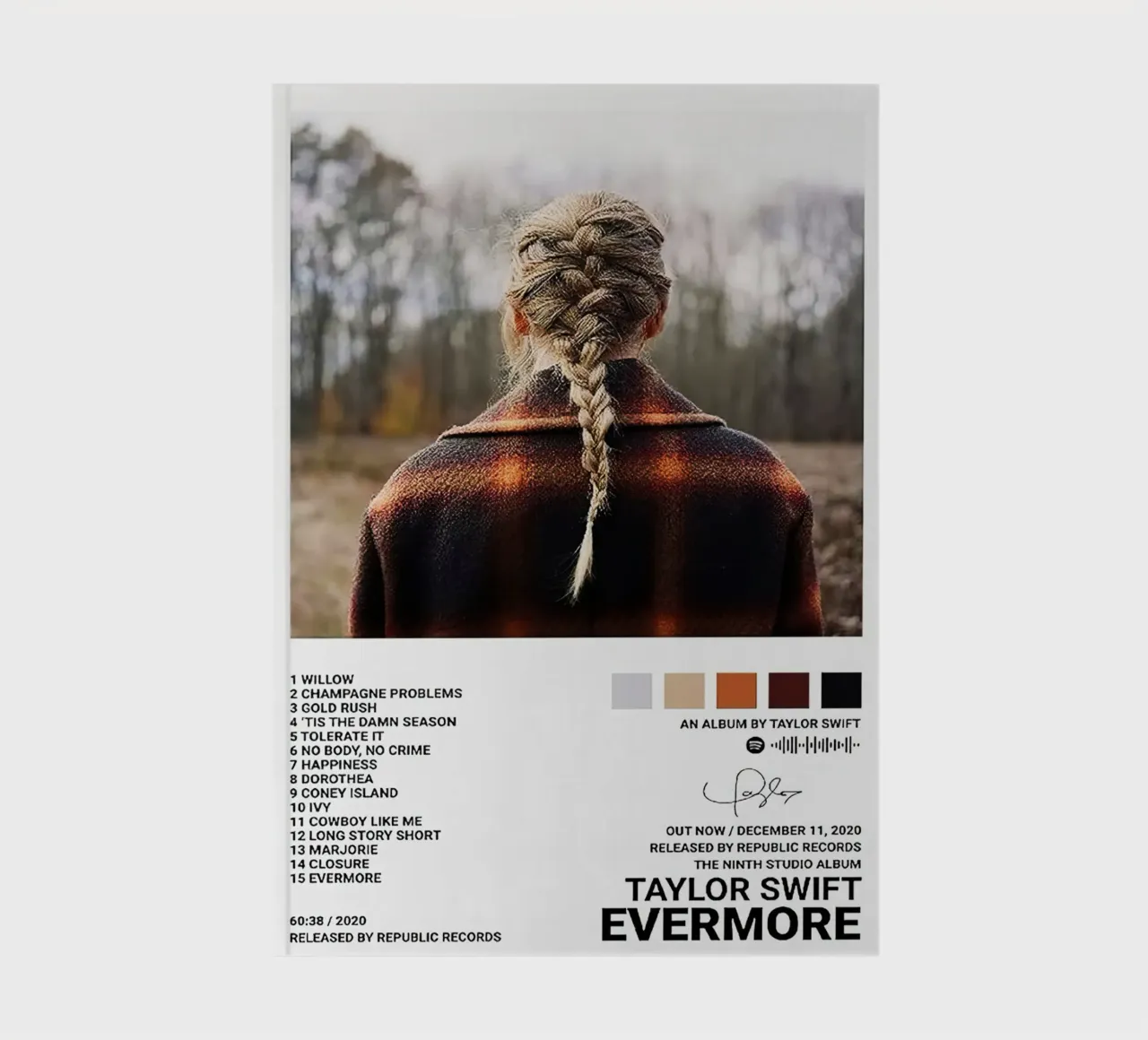 Taylor Swift Evermore notebook by Roronoa7