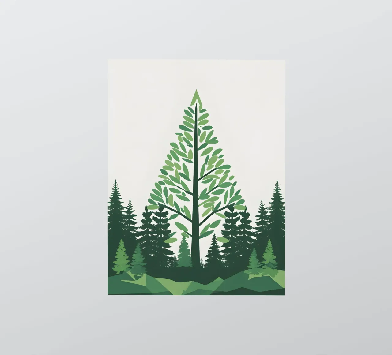 Pine Tree Triangle sticker by Botanical Gallery