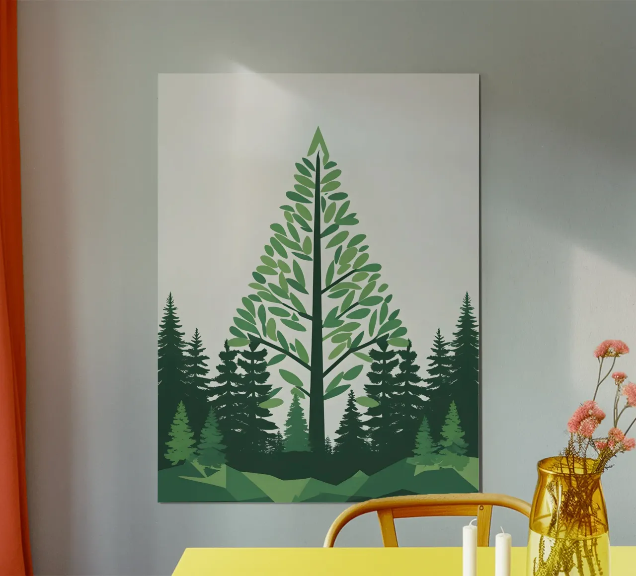 Dennenboom Driehoek poster van The Green Room