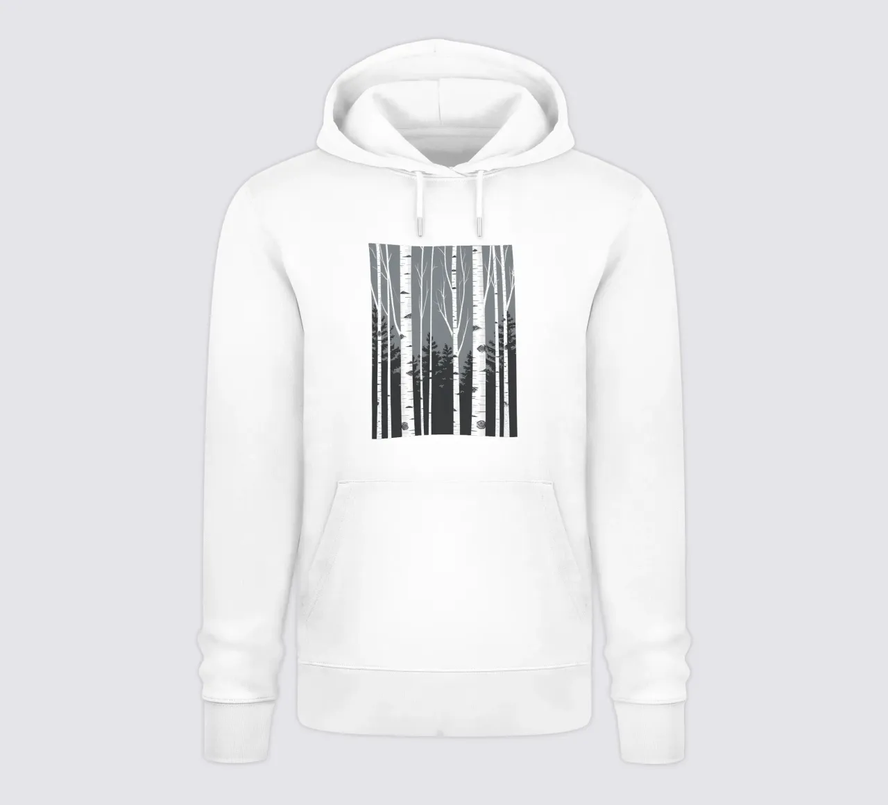 Troncos de abedul sudadera con capucha de Botanical Gallery