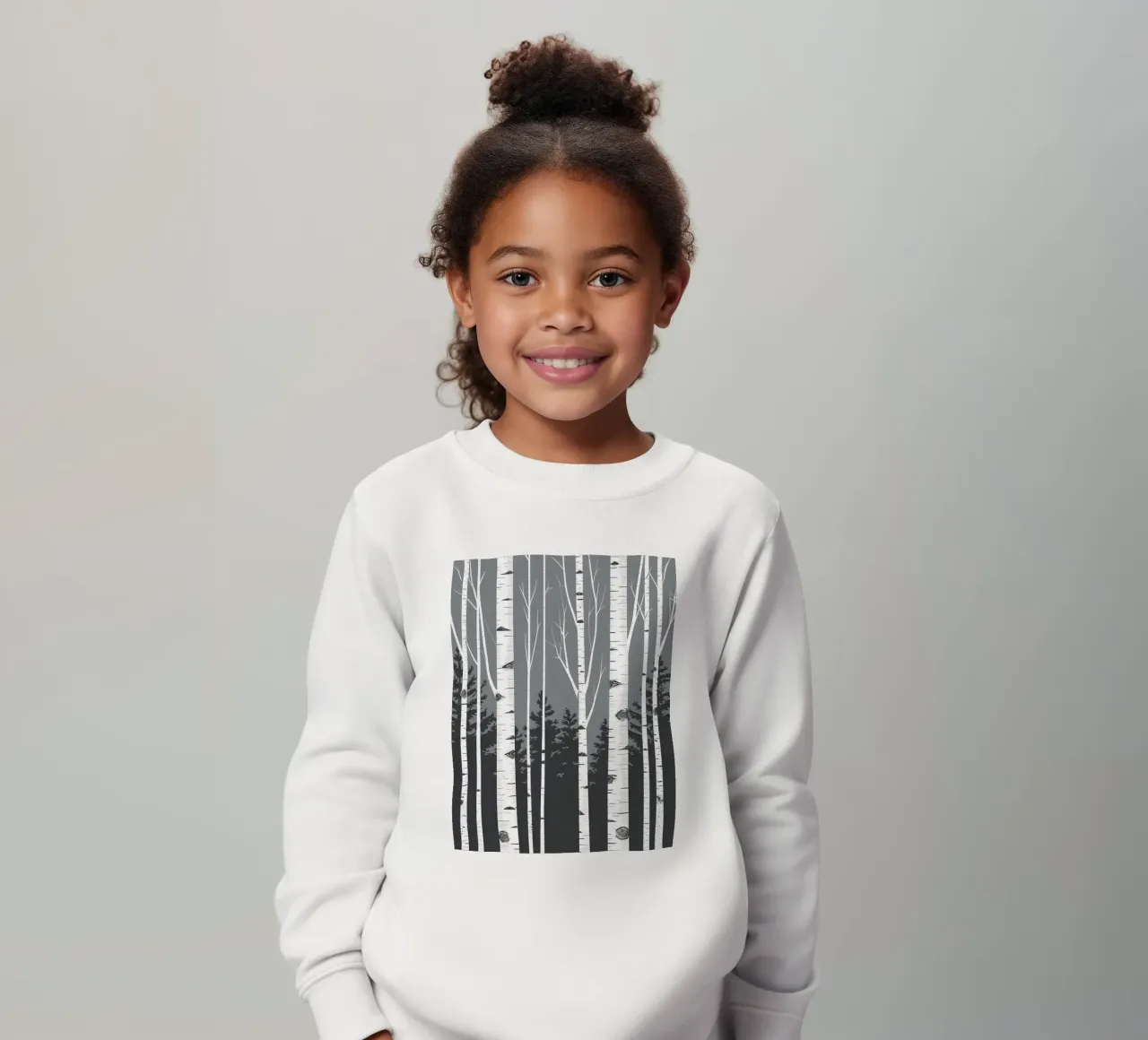Troncos de abedul sudadera para niño de Botanical Gallery