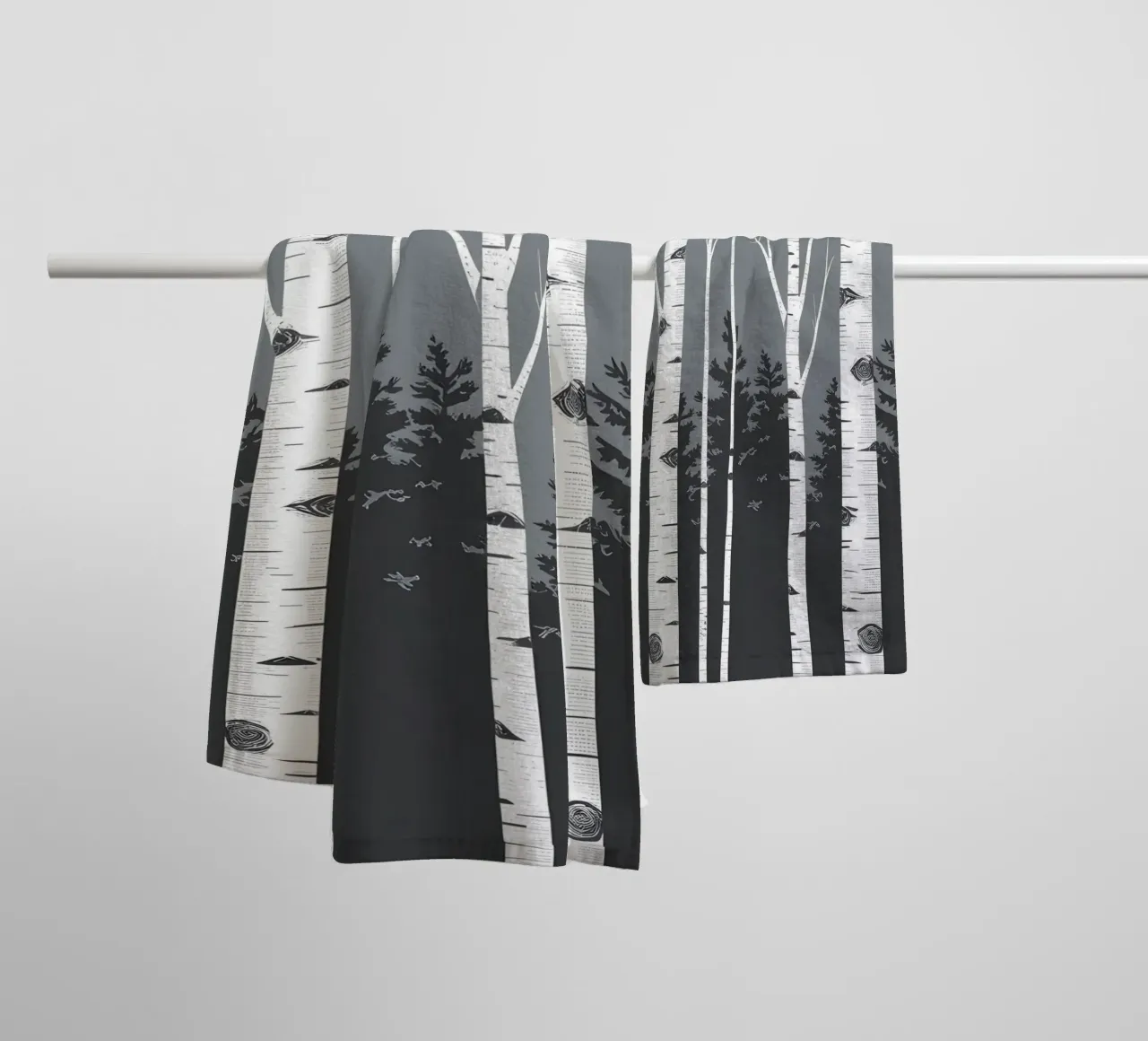 Birch Tree Trunks towel by Botanical Gallery