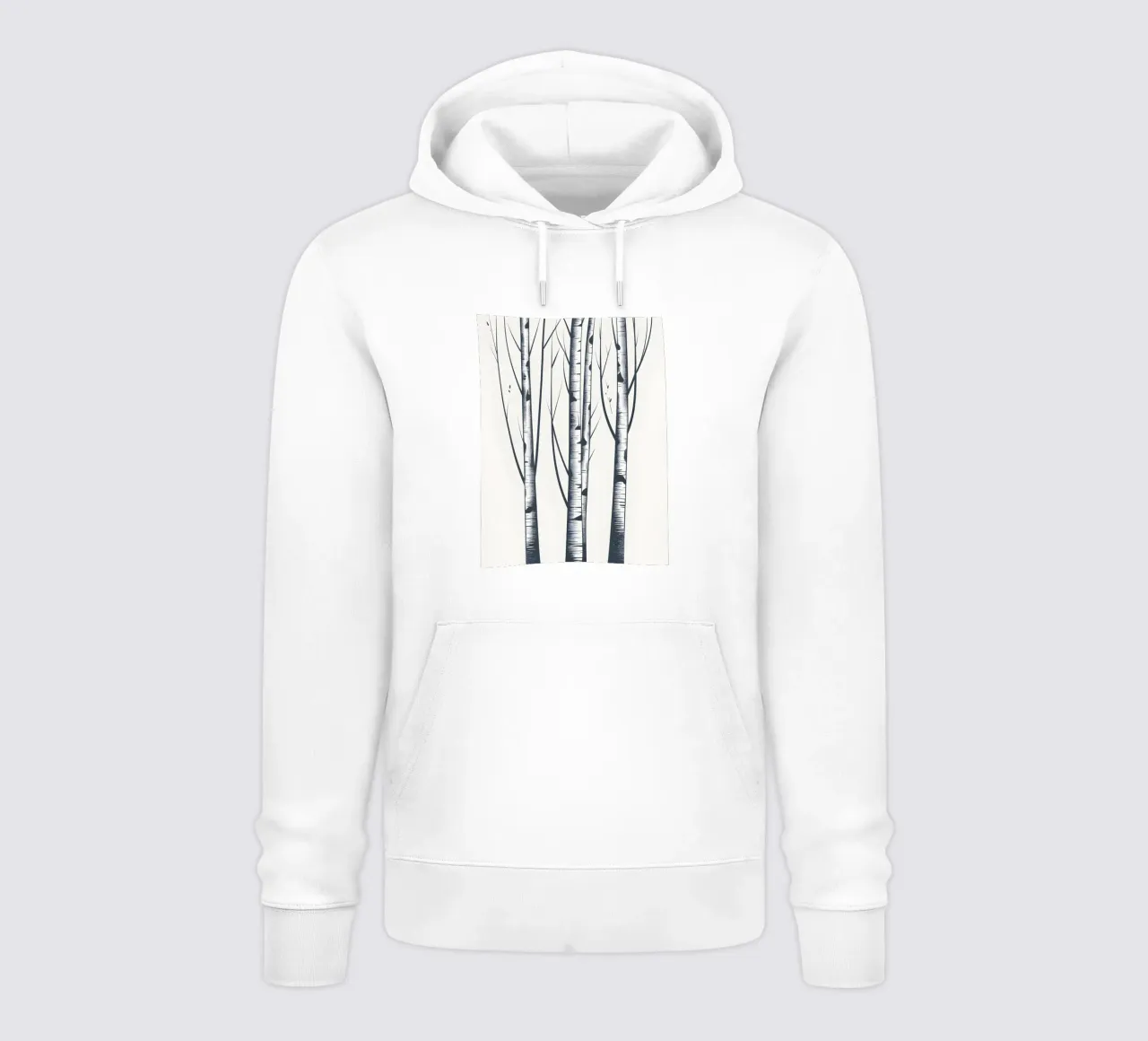 Troncos de abedul sudadera con capucha de Botanical Gallery