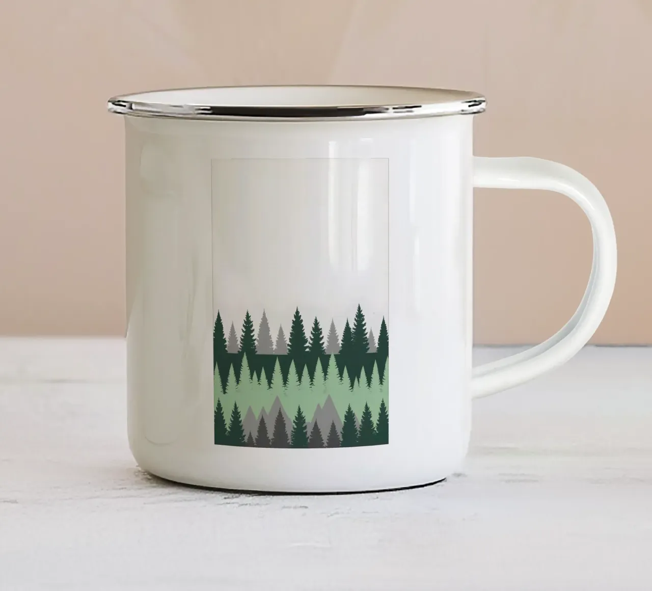 Foresta astratta tazza in smalto da Botanical Gallery