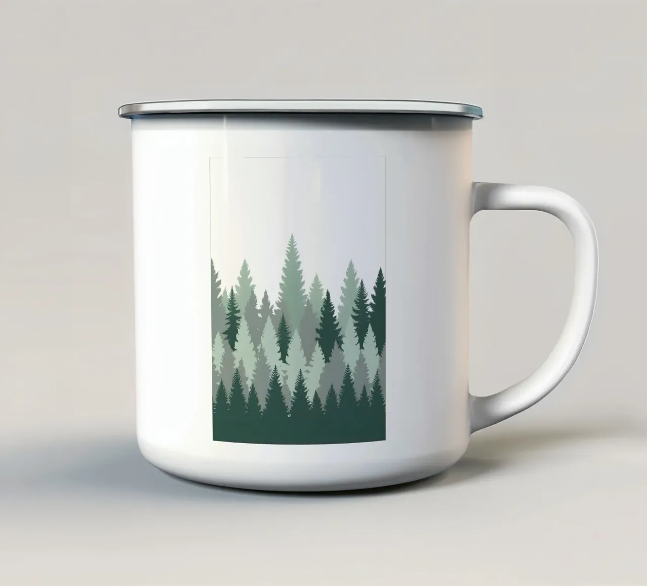 Foresta astratta tazza in smalto da Botanical Gallery