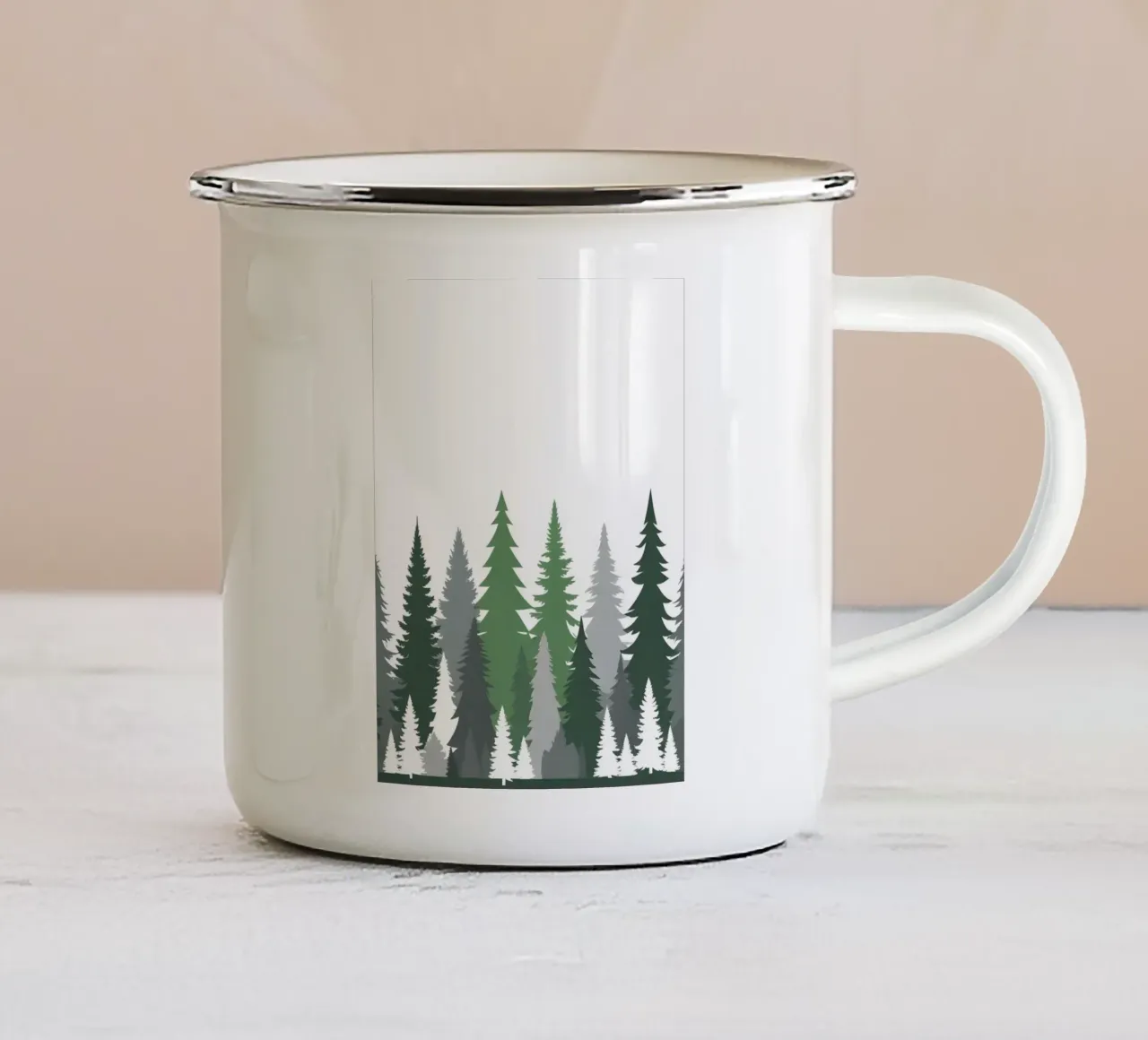Foresta astratta tazza in smalto da Botanical Gallery