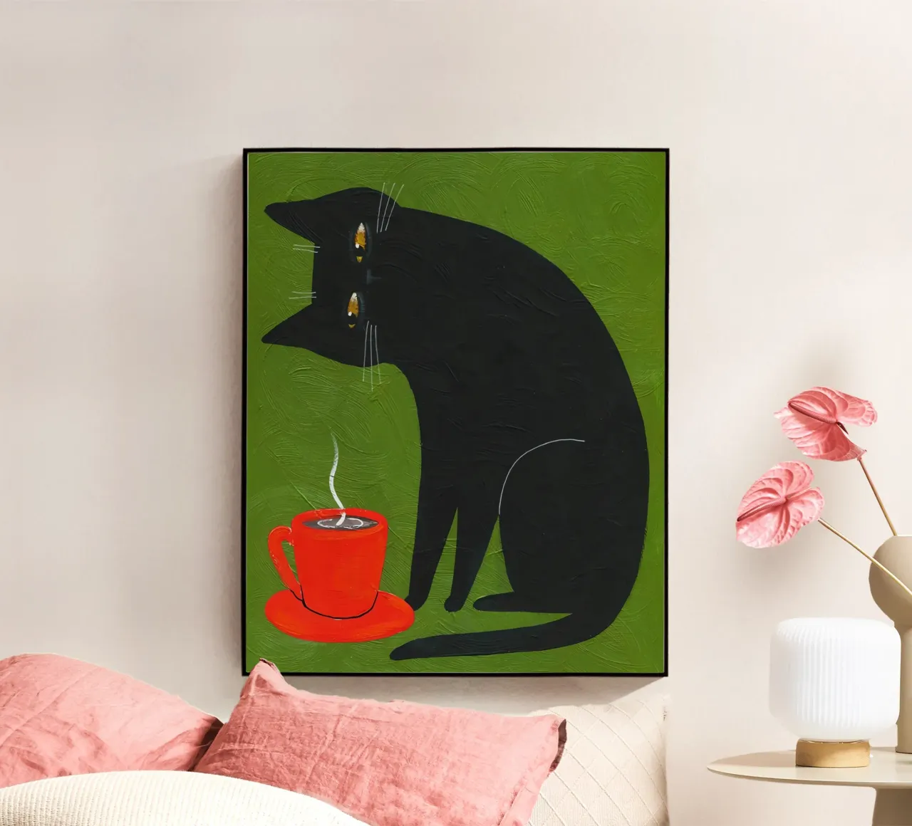 Gatto nero plexiglass da Arjun