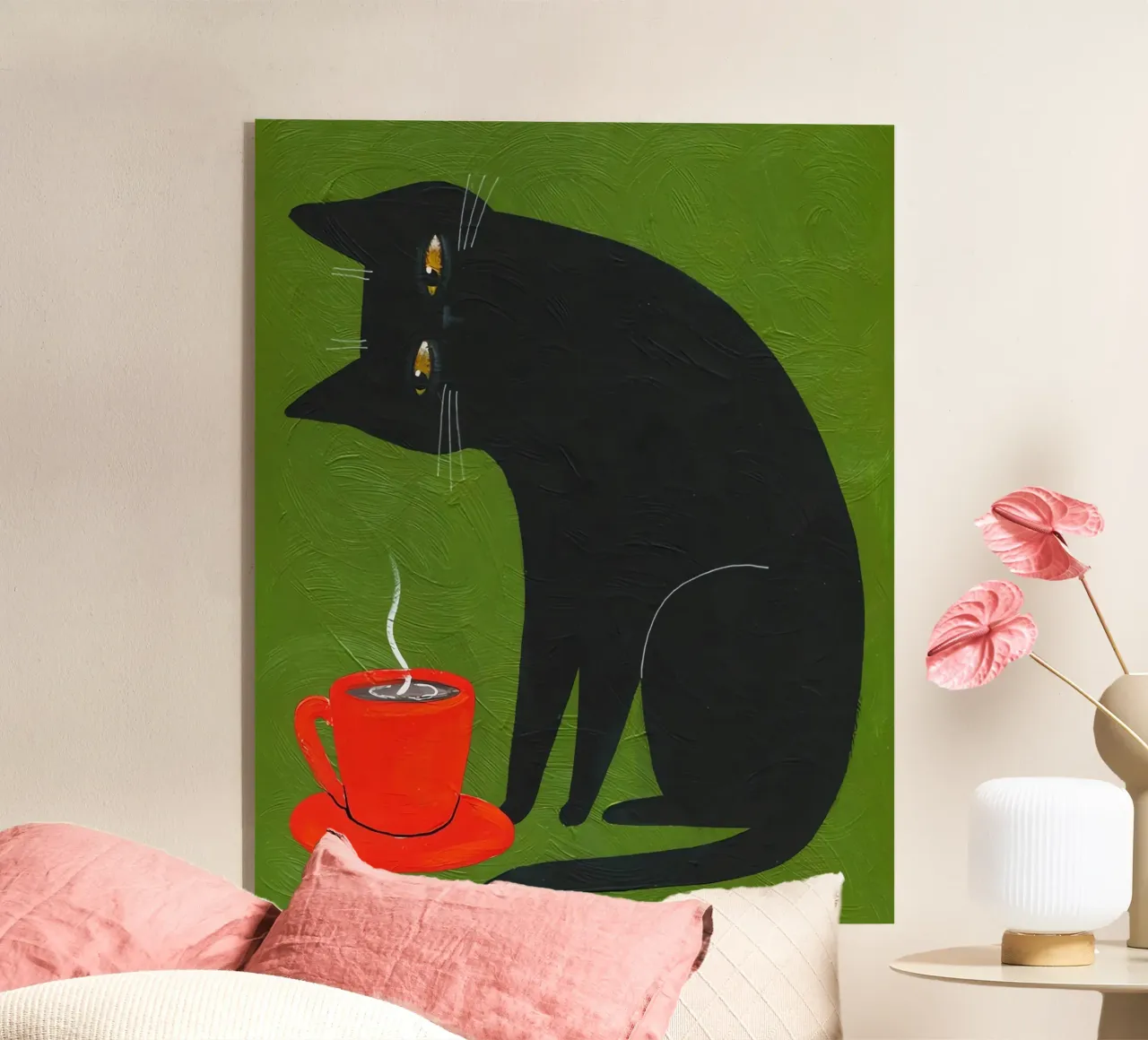 Gatto nero plexiglass da Arjun